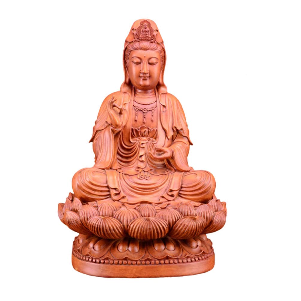 FOMIYES Resin Buddha Statue - Handcrafted Kuan Yin Sculpture for Home Decor, Meditation & Yoga Zen Gifts | Buddhist Temple Figurine, Car Altar & Spiritual Decor