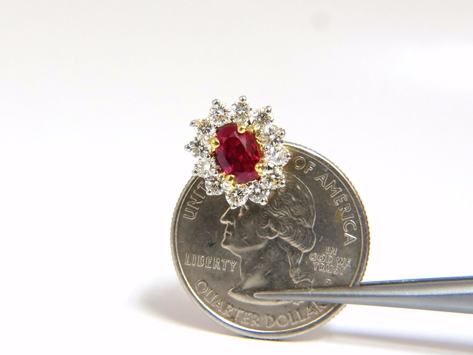 GIA Certified 3.68 Carat Natural Ruby Diamond Earrings in 18K Gold - Elegant Jewelry for Weddings, Parties & Special Occasions