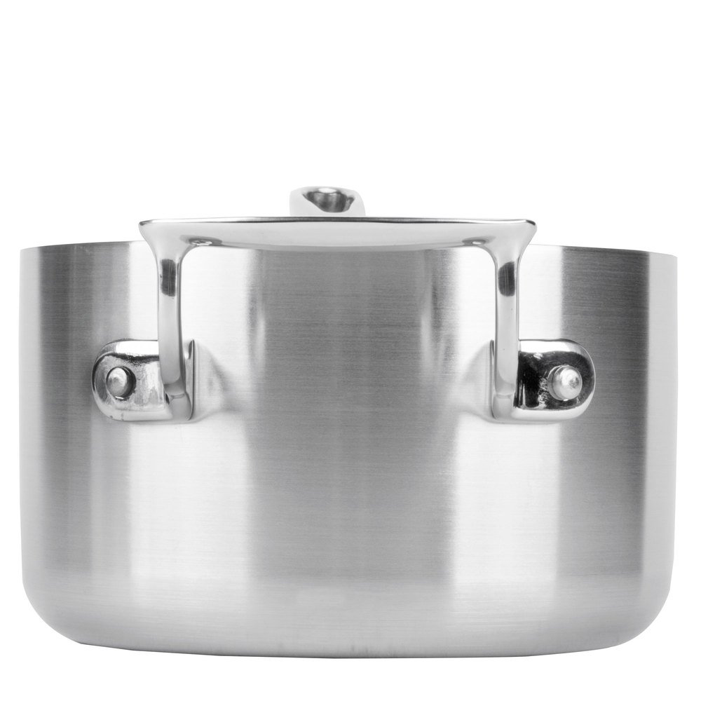 Vollrath 49414 Miramar 2 Qt. Stainless Steel Sauce Pan & Butter Warmer with Helper Handle - Perfect for Cooking, Melting, and Serving in Restaurants & Home Kitchens