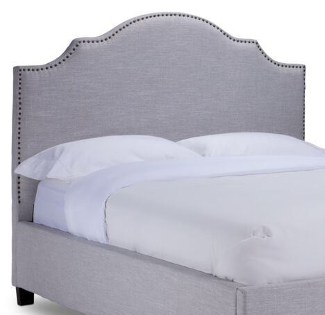 Alana King Headboard - Light Grey Upholstered Bed Frame for Master Bedroom & Guest Room Decor