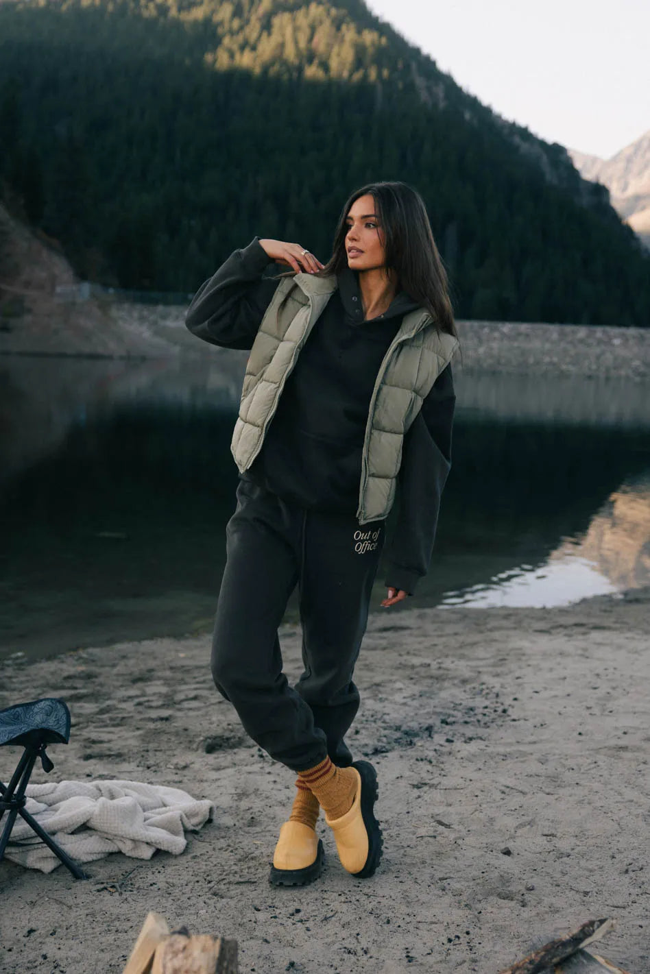 Out of Office Sweatpants for Women - Soft Lounge Pants in Charcoal Gray | Comfortable Casual Wear for Home, Yoga & Running | FINAL SALE