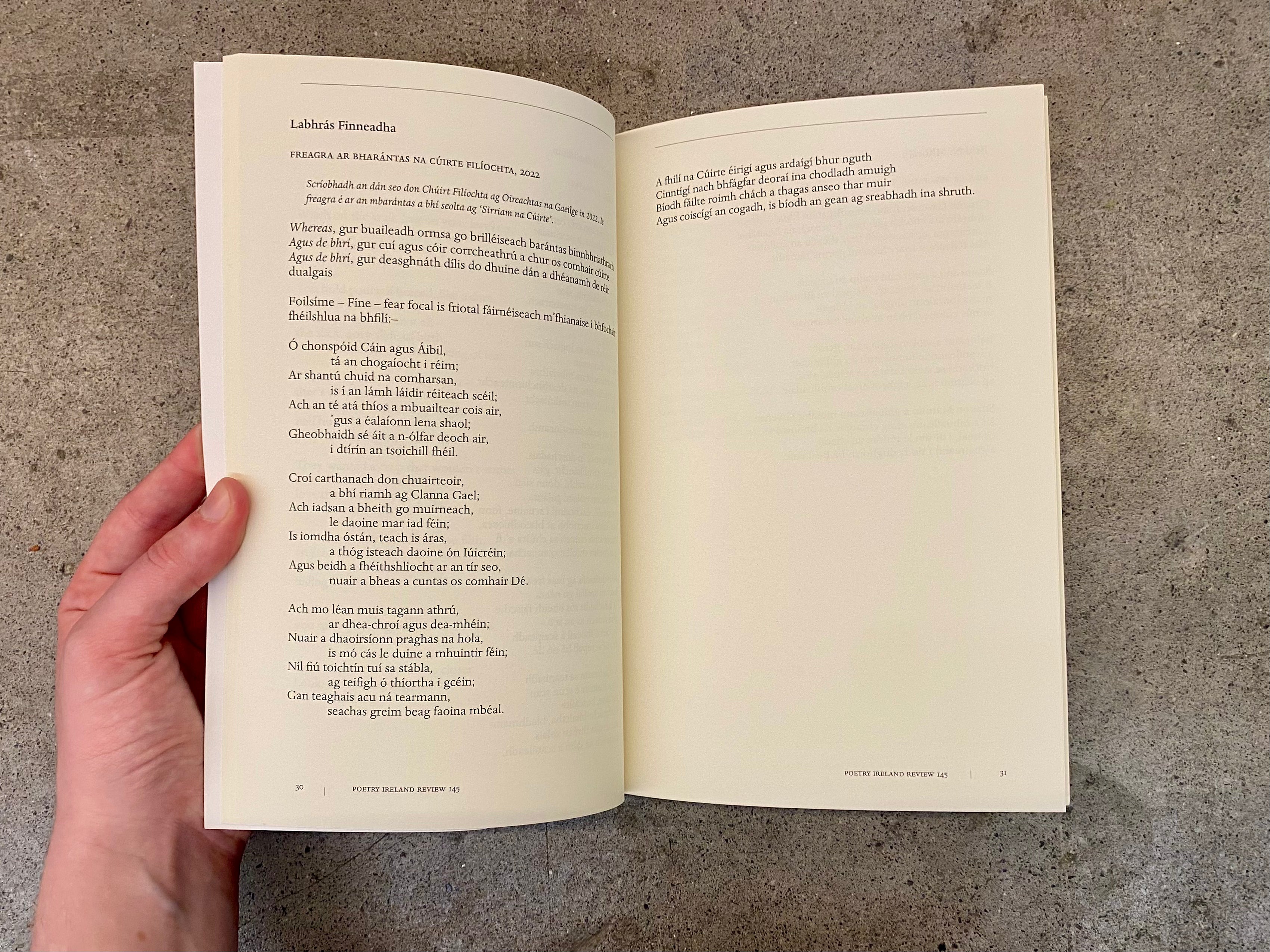 Poetry Ireland Review Issue 145 - Contemporary Irish Poetry Collection | Literary Magazine for Poetry Lovers & Writers | Perfect for Book Clubs, Gifts & Home Libraries
