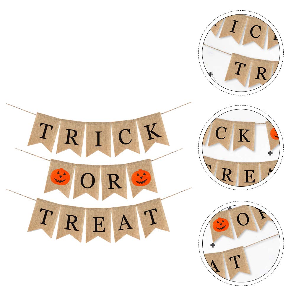 Halloween Swallowtail Bunting Flag - Decorative Pie Mabula Banner for Trick or Treat, Photo Props & Party Decorations | Perfect for Halloween Home Decor, Yard Displays & Spooky Party Backdrops