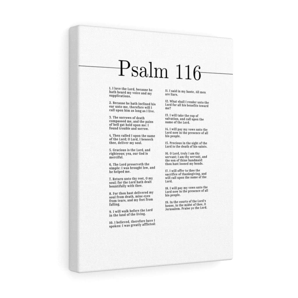 Christian Wall Art - Psalm 116 Bible Verse Print 'Walk Before The Lord' - Ready to Hang Scripture Decor for Home, Church & Office - Inspirational Gift for Weddings, Baptisms & Christian Holidays