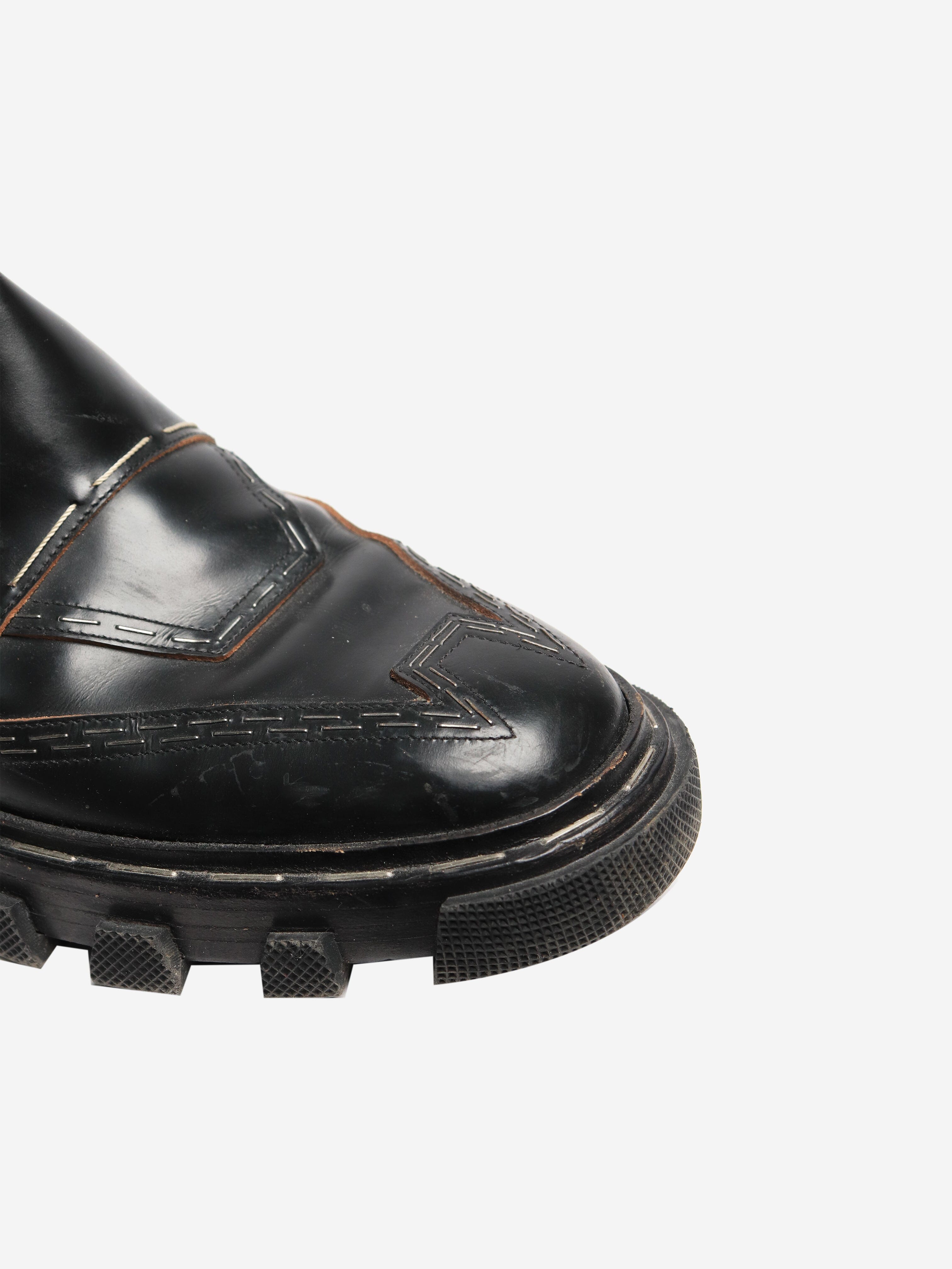 Stylish Black Leather Chelsea Boots EU Size 38 - Perfect for Women's Casual Outfits & Winter Fashion