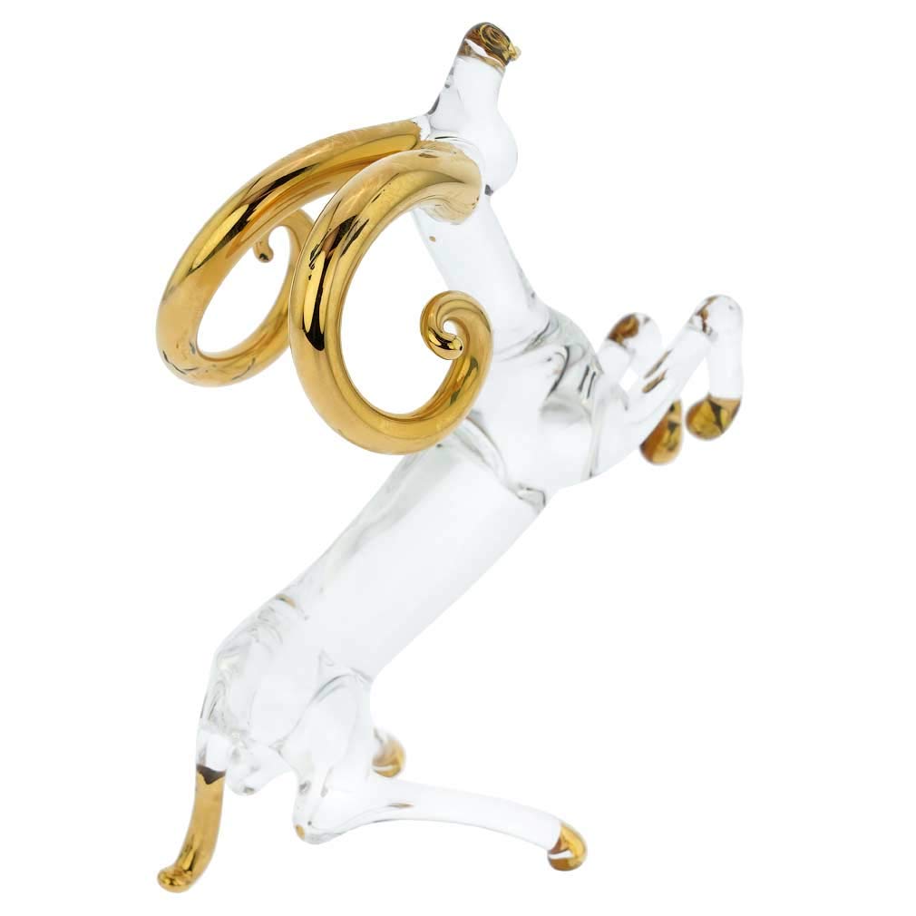 Authentic Murano Glass Aries Zodiac Sign from Venice - Handcrafted Italian Art Glass for Home Decor, Gifts & Astrology Enthusiasts