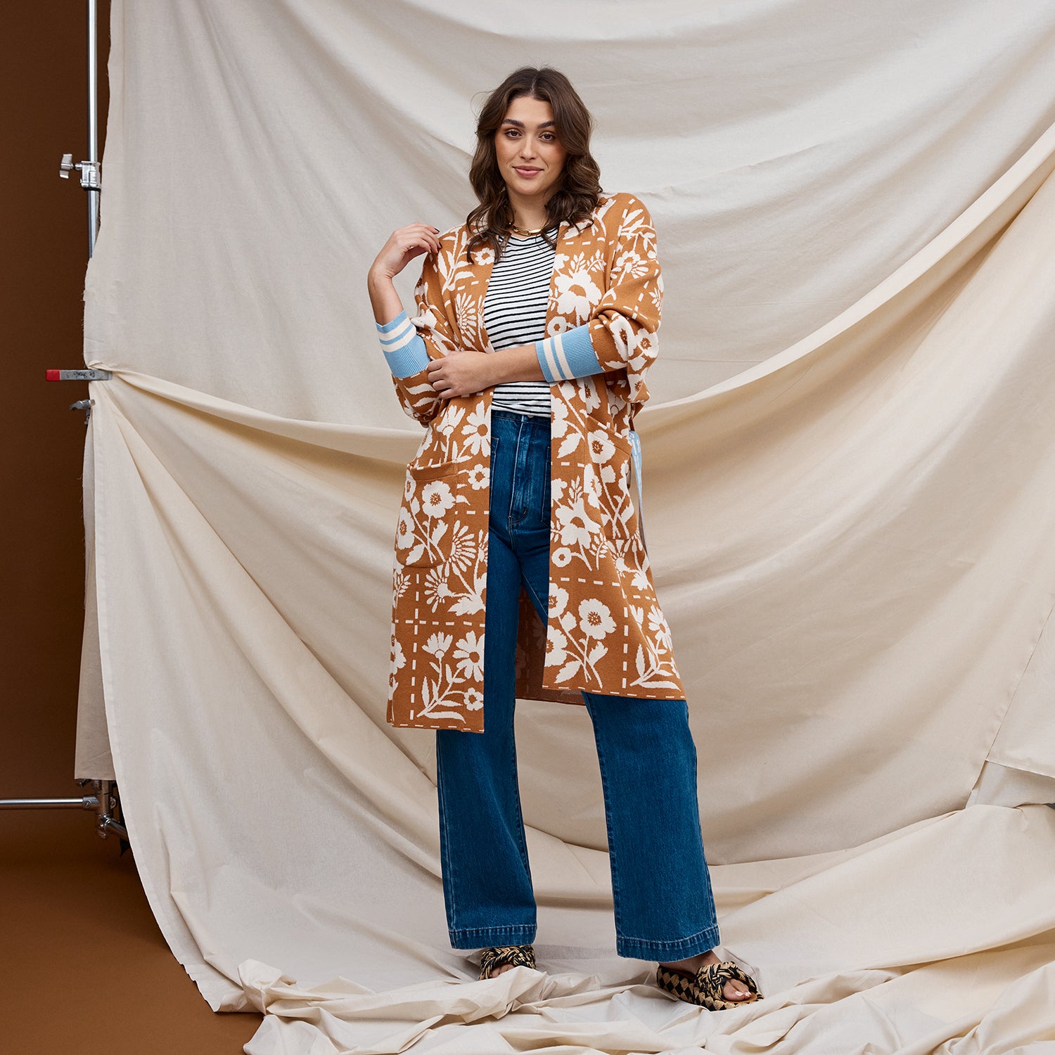 Charita Jacquard Robe for Women - Luxury Kimono Style Bathrobe with Floral Pattern - Perfect for Spa, Bridal Shower & Relaxing at Home