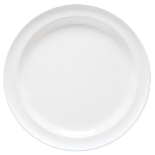 GET SPDP509W Supermel 9-Inch Round Dinner Plates - Set of 12, Durable Porcelain Plates for Restaurants, Catering & Home Dining - Microwave & Dishwasher Safe