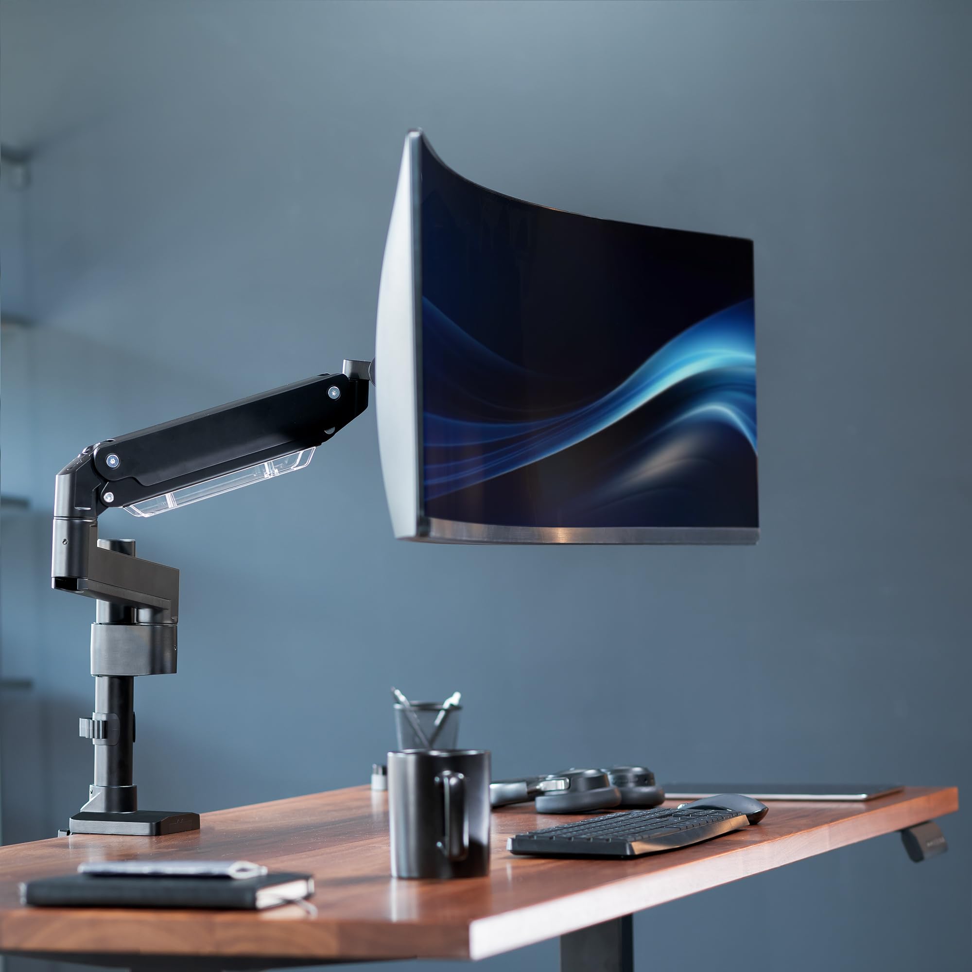 Premium Aluminum Tall Extended Monitor Arm for Ultrawide Monitors up to 49