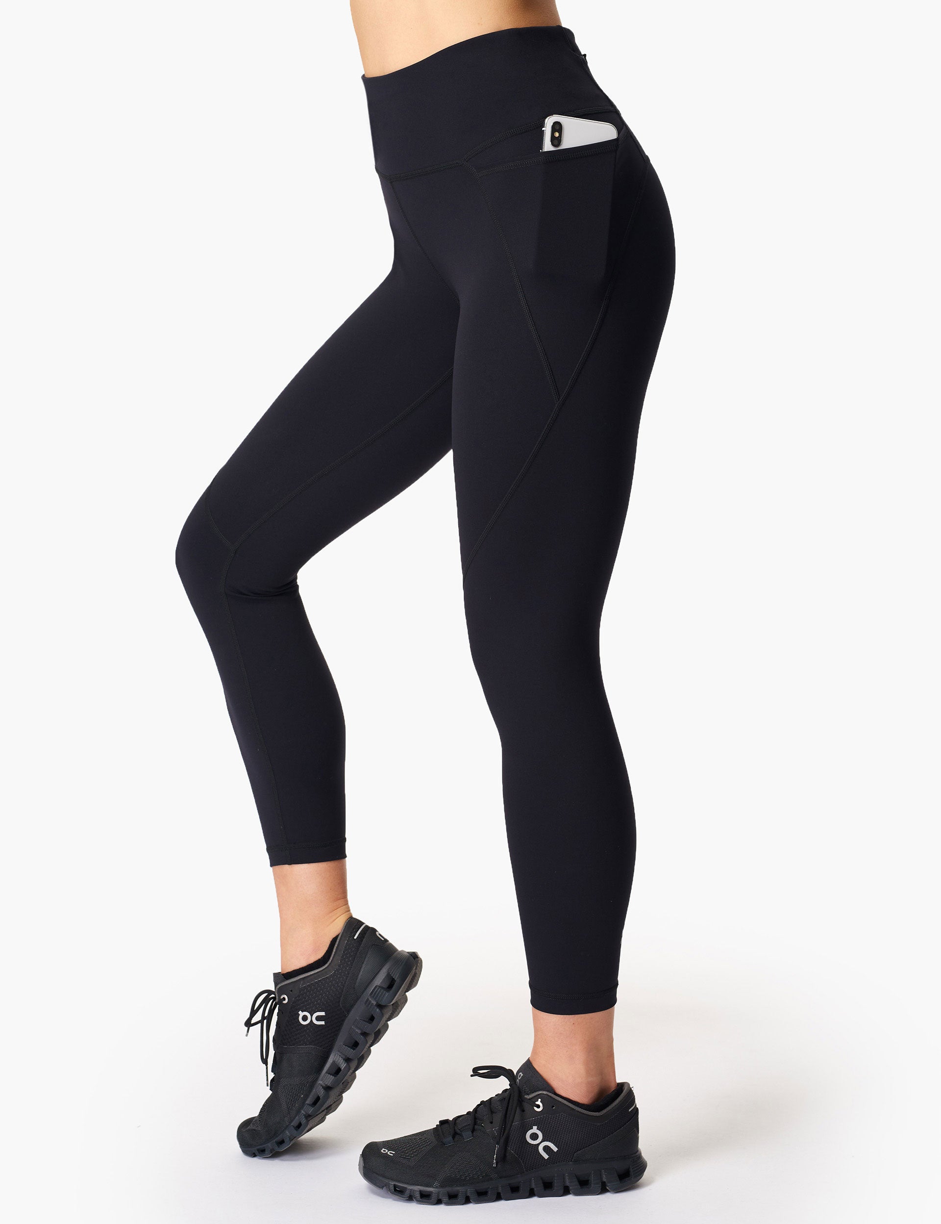 Power 7/8 Gym Leggings for Women - High Waist Workout Yoga Pants, Moisture Wicking & Squat Proof - Black | Perfect for Yoga, Running, Gym & Lounge Wear
