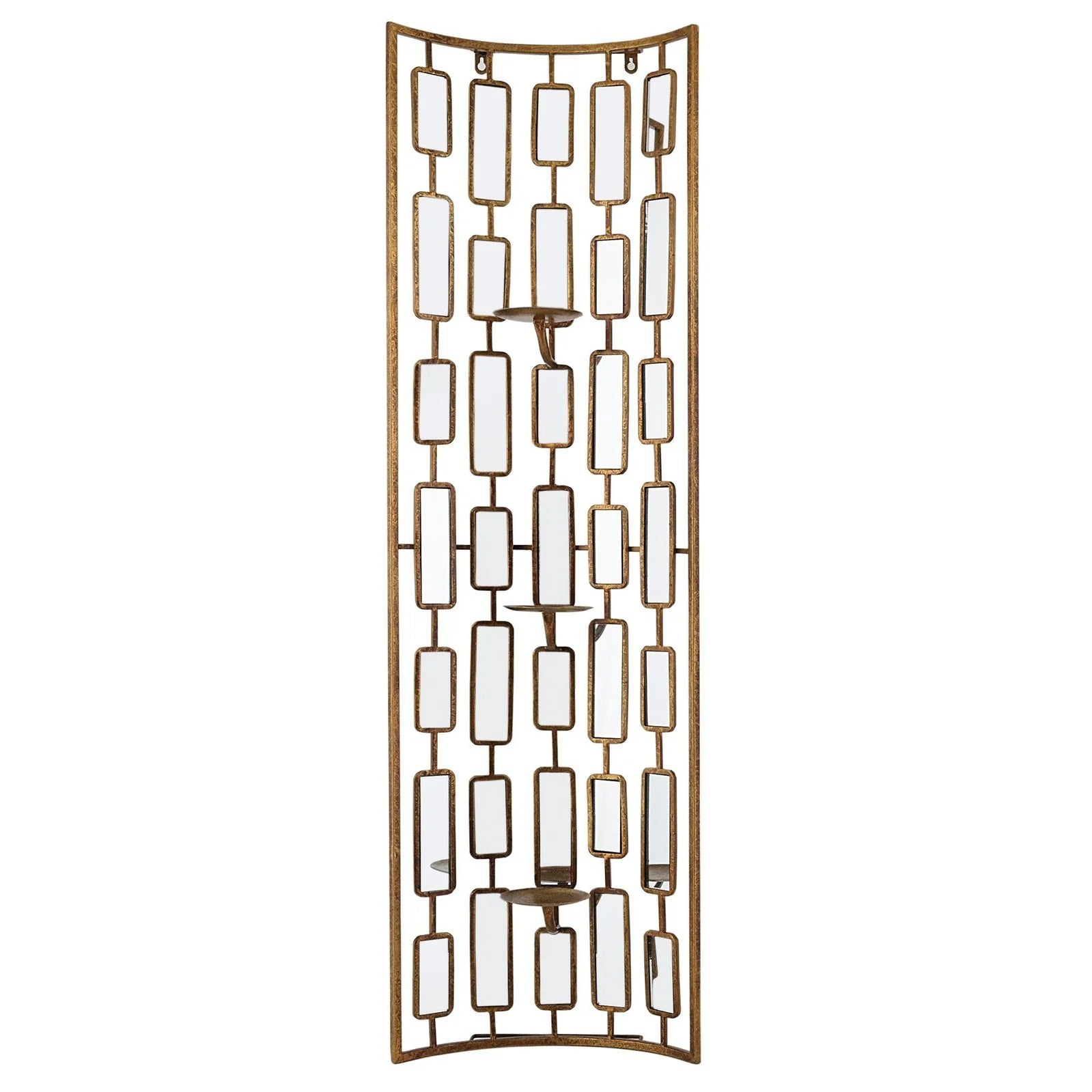 Anna 3-Light Candle Holder with Gold & Mirror Finish - Elegant Table Centerpiece for Dining Room, Wedding, and Home Decor