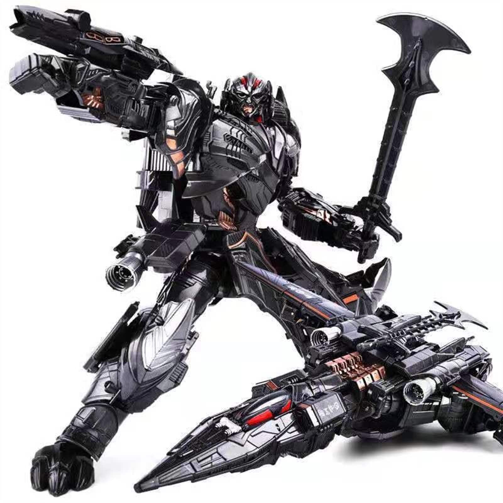 GQZYY Transformers The Last Knight Megatron Airplane to Robot Action Figure Toy - Collectible Decepticon Leader for Kids & Adult Fans - Perfect for Display, Play and Movie Reenactments