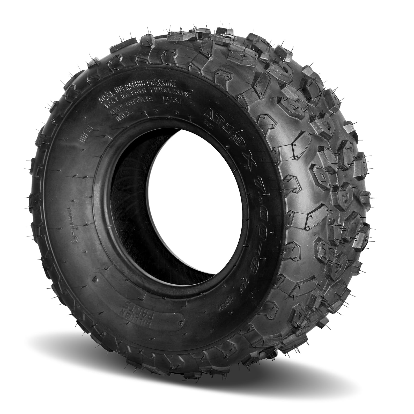 2 Pcs ATV/UTV Sport Tires 19x7.00-8 All Terrain Tubeless Tires 19x7x8 4PR - Heavy Duty Off-Road Tires for ATV, UTV, Golf Carts & Lawn Tractors - Perfect for Mud, Sand, Snow & Rocky Terrains