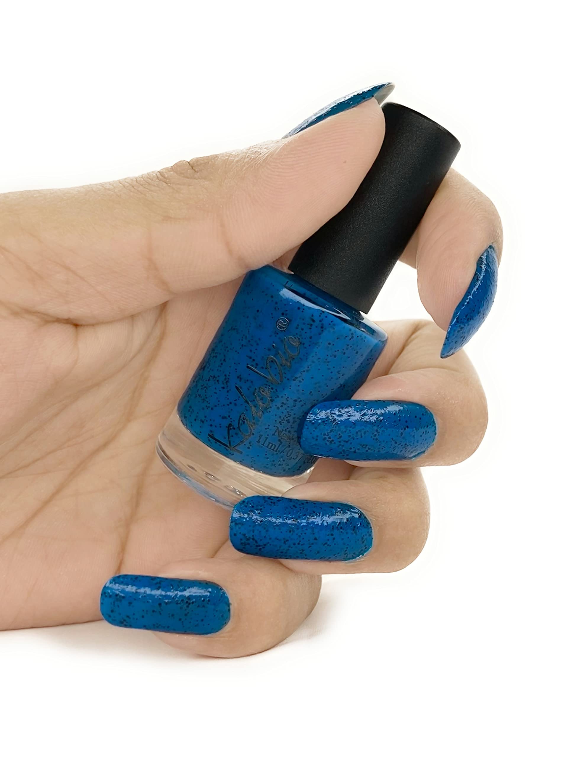 KALOBIO Cookie Crumble Nail Polish - Lapis Blue CC14 | Trendy Nail Art Design for Parties, Weddings & Special Occasions