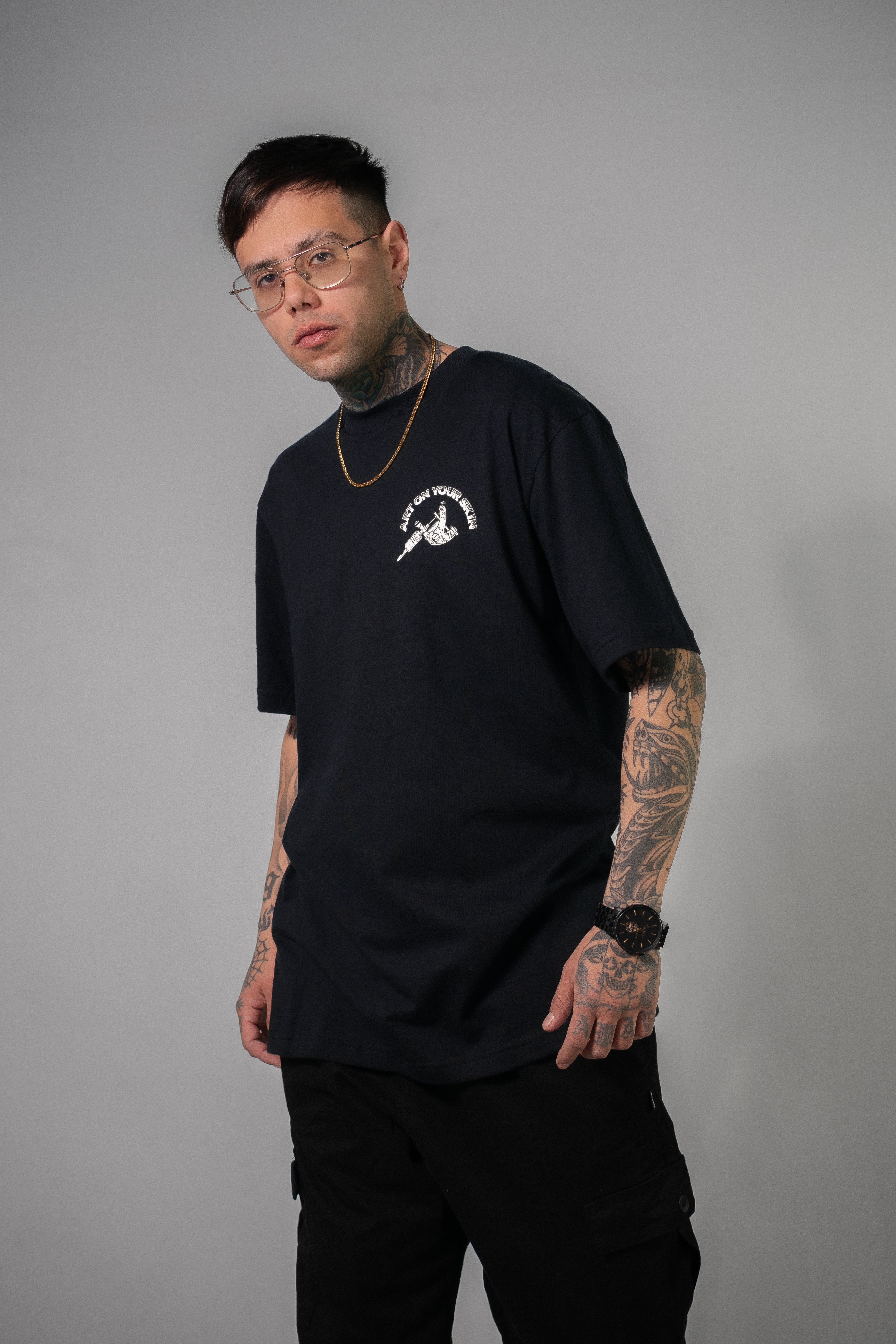 Remera Dos Padres H Oversize Black 6A - Comfortable Oversized T-Shirt for Men | Perfect for Casual Wear, Street Style & Everyday Outfits