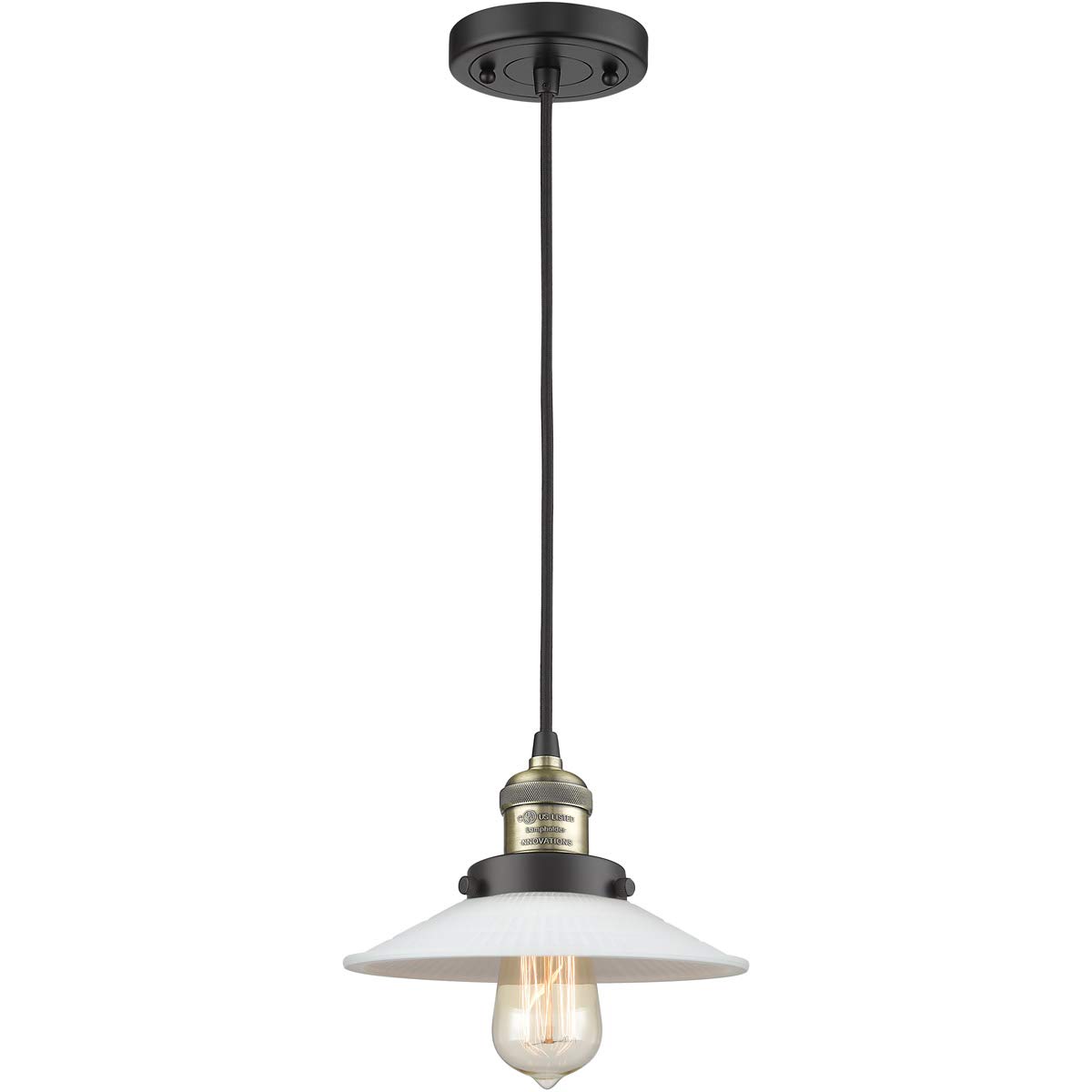 Vintage Black Antique Brass Mini Pendant Light - 9