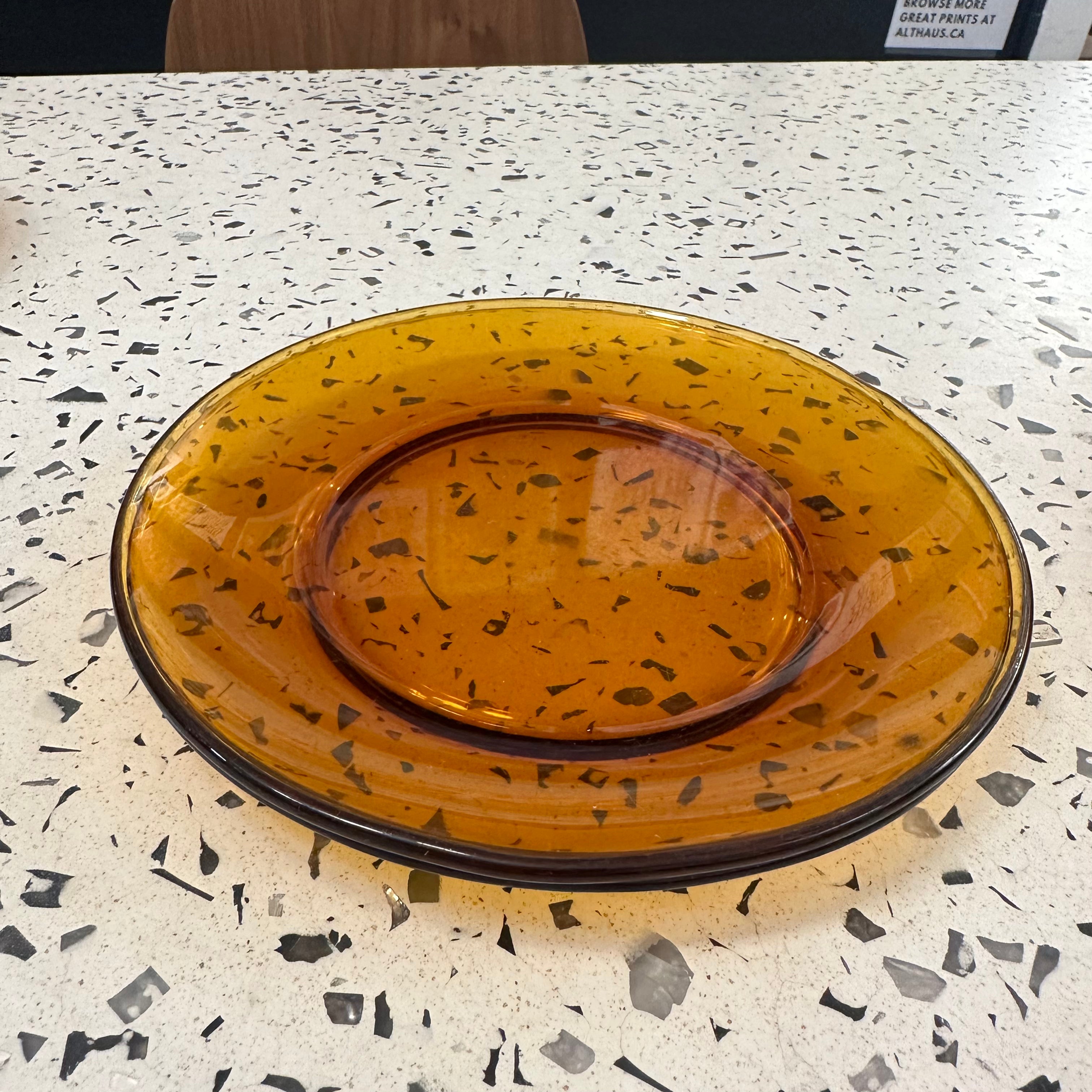Amber MCM Small Plates Set of 2 - Elegant Appetizer Dishes for Dinner Parties, Wedding Receptions & Home Decor