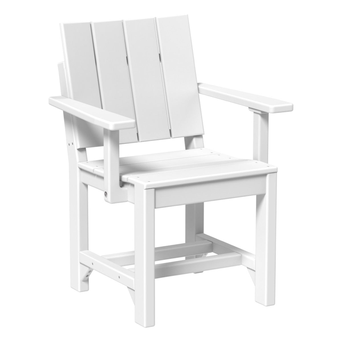 LuxCraft Urban Arm Chair - Modern Dining Height Accent Chair for Kitchen, Breakfast Nook & Small Spaces - Comfortable Upholstered Seat with Wooden Legs