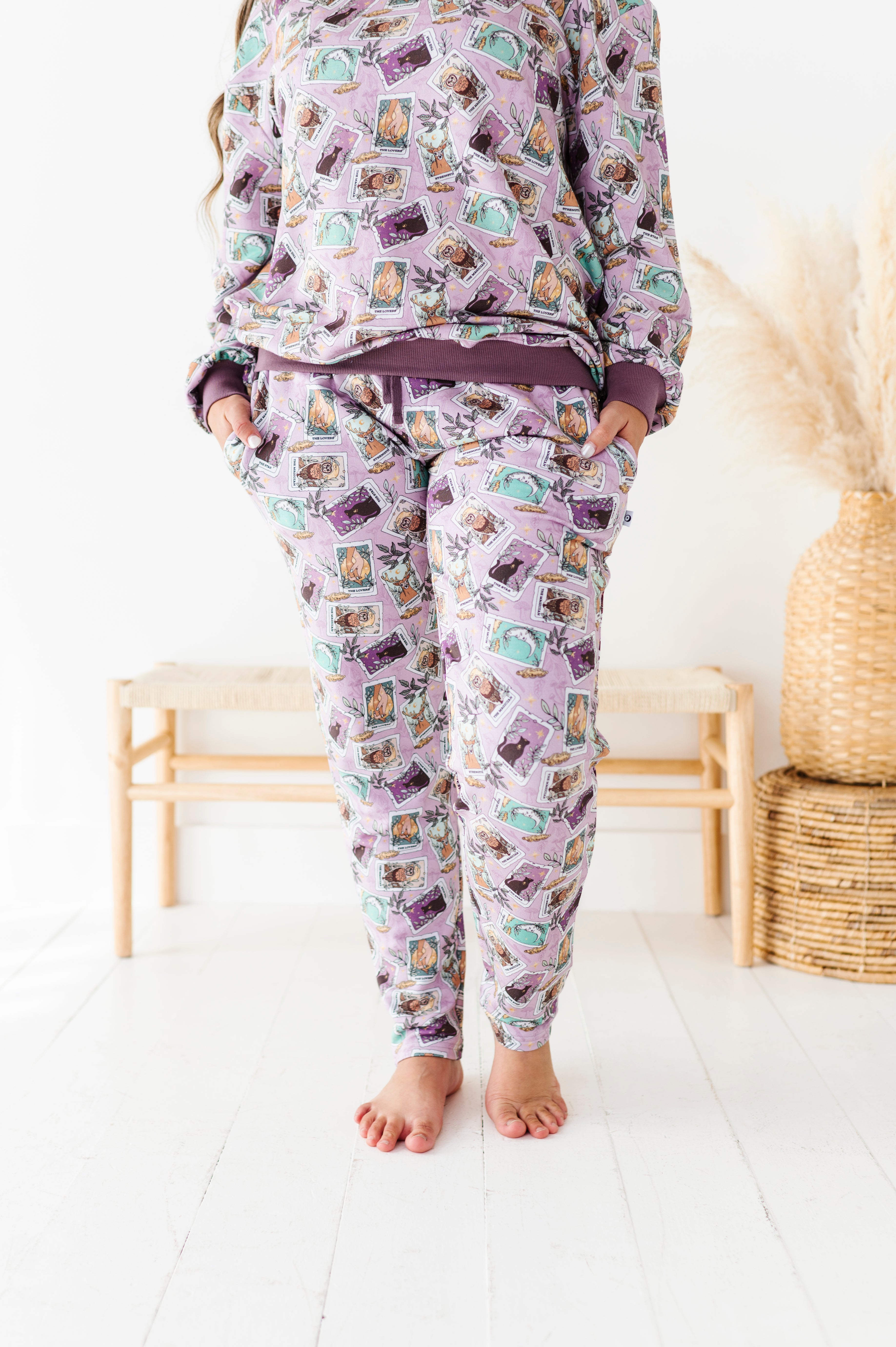 Fauna Arcana Straight Leg Pajama Pants for Women - Soft Cotton Sleepwear for Lounge & Bedtime Comfort - Cozy Homewear for Relaxing Evenings and Weekend Mornings