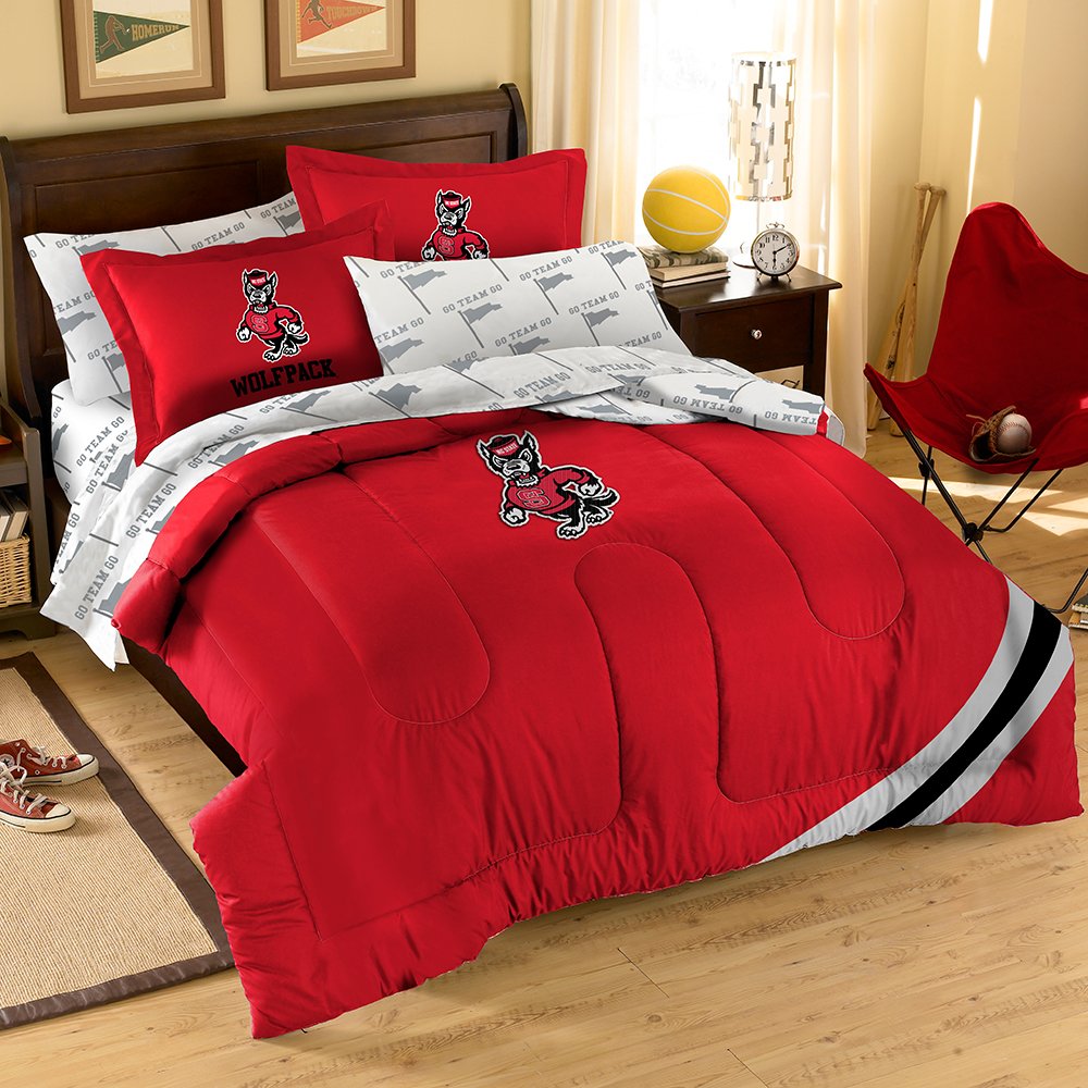 NCAA North Carolina State Wolfpack Full Bedding Set - Comfortable College Team Bed Sheets, Duvet Cover & Pillowcases - Perfect for Wolfpack Fans' Dorm Room or Home Decor