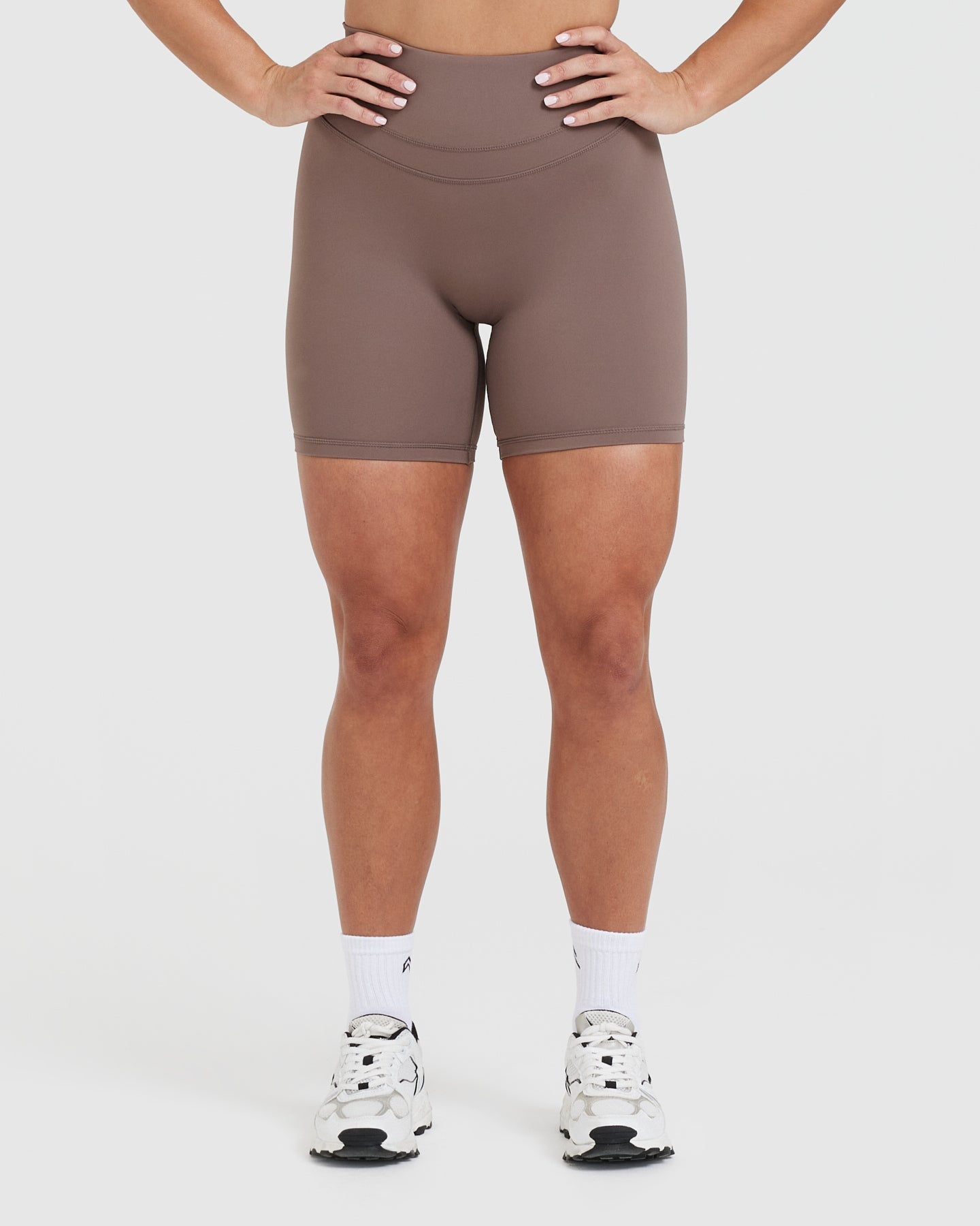 High Waisted Shorts for Women - Cool Brown | Comfortable & Stylish | Perfect for Summer, Beach, Gym & Casual Wear