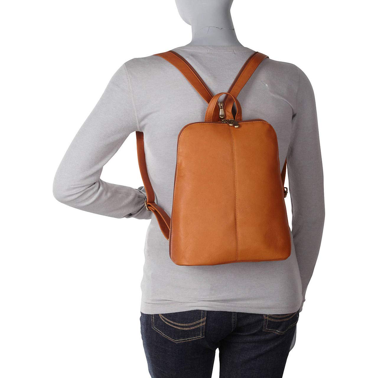 Premium Full-Grain Colombian Vaquetta Leather Backpack for Women - Tech-Friendly Laptop Bag 11