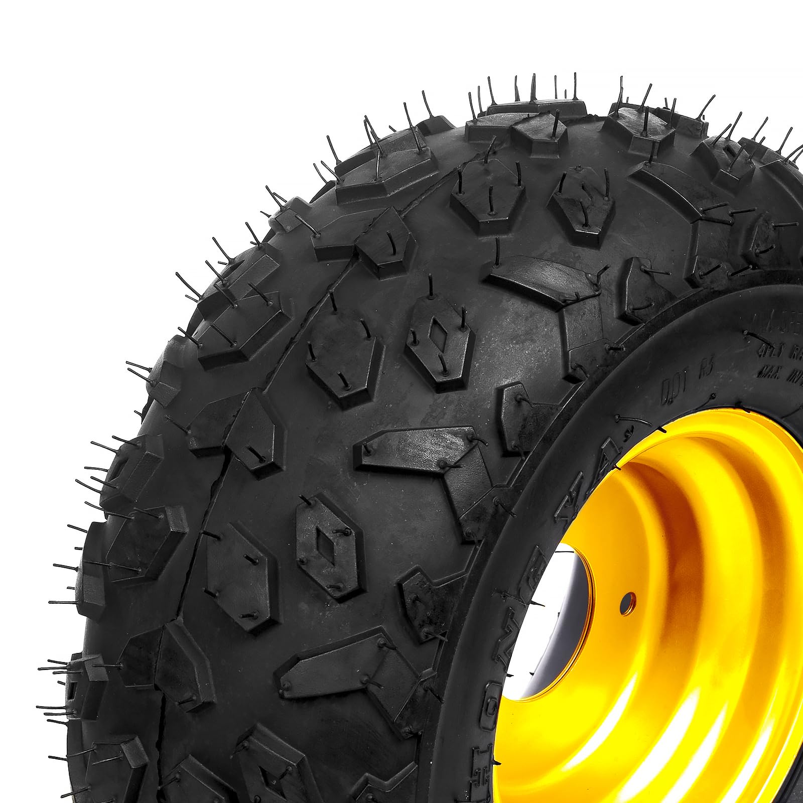 4PCS ATV Go Kart Tires and Rims Tubeless 145/70-6 Inch Front or Rear Wheels for Go Kart, Buggy, ATV, Mini-bikes & Quad Bike - 3 Mounting Holes - Perfect for Off-Road Racing, Trail Riding & Backyard Adventures