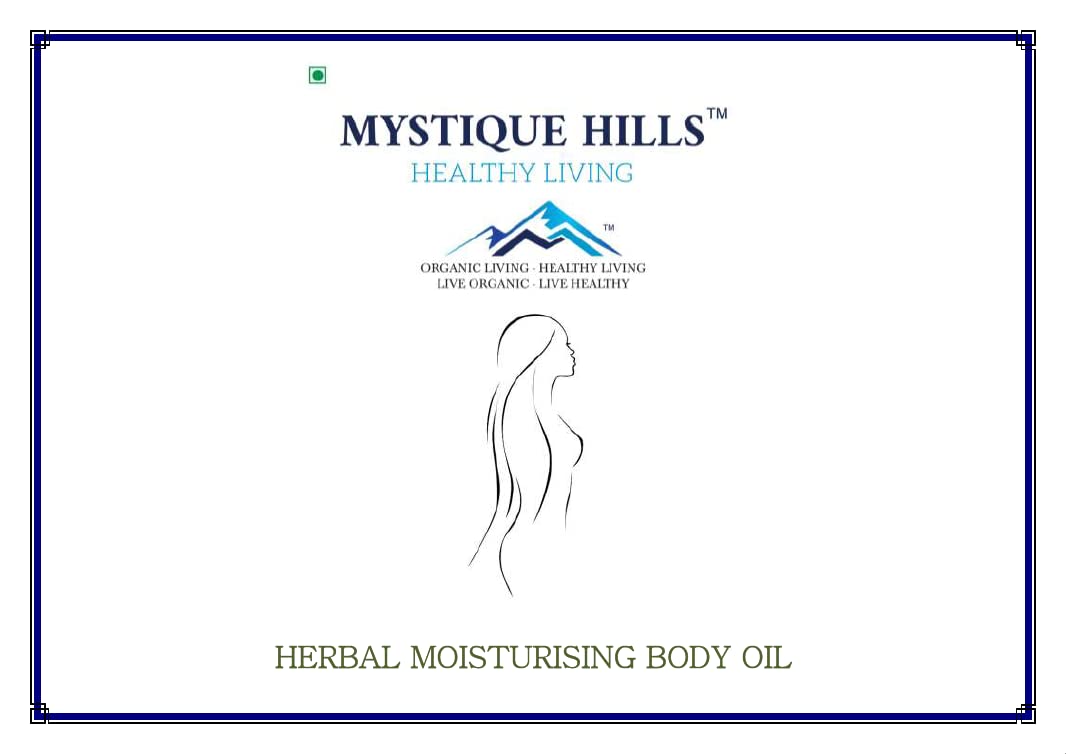 Mystique Herbal Moisturizing Body Oil - 100ml | Natural Hydration for Dry Skin | Perfect for Massage, After Shower & Daily Skincare Routine