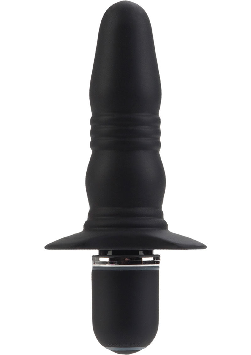 Booty Call Booty Buzz Silicone Vibrating Butt Plug - Black | Remote Control Anal Toy for Couples & Solo Play | Enhance Intimacy & Pleasure in Bedroom or BDSM Scenes