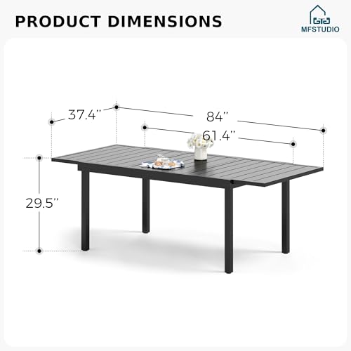 9pcs Expandable Metal Table