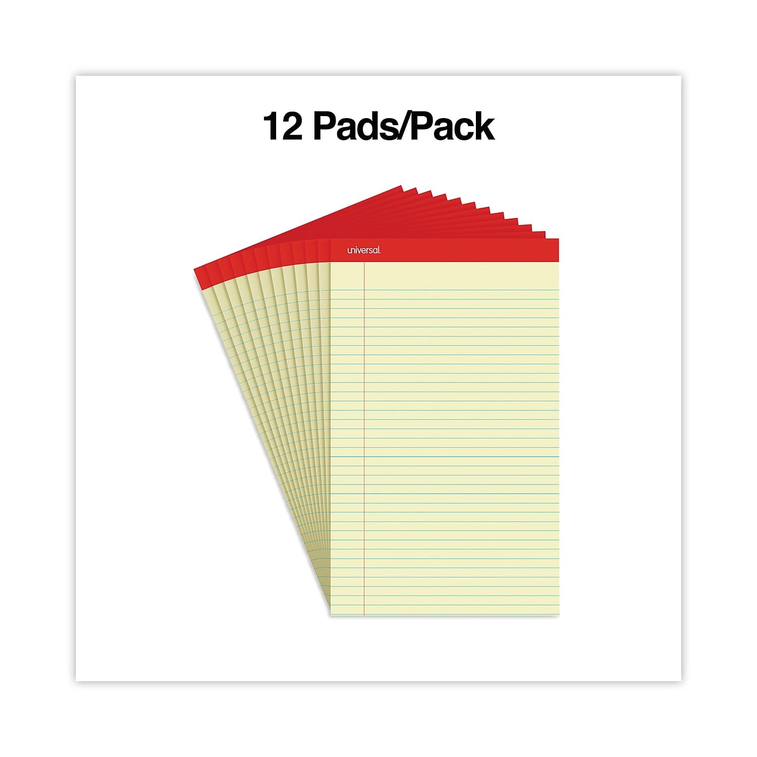 Perforated Edge Writing Pads - 12 Pack | Tear-Off Notepad for Office, School & Home Use | Premium Quality Paper for Notes, Lists & Memos