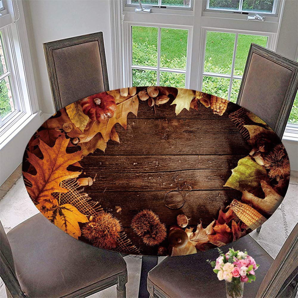 Waterproof Elastic Round Tablecloth - 51