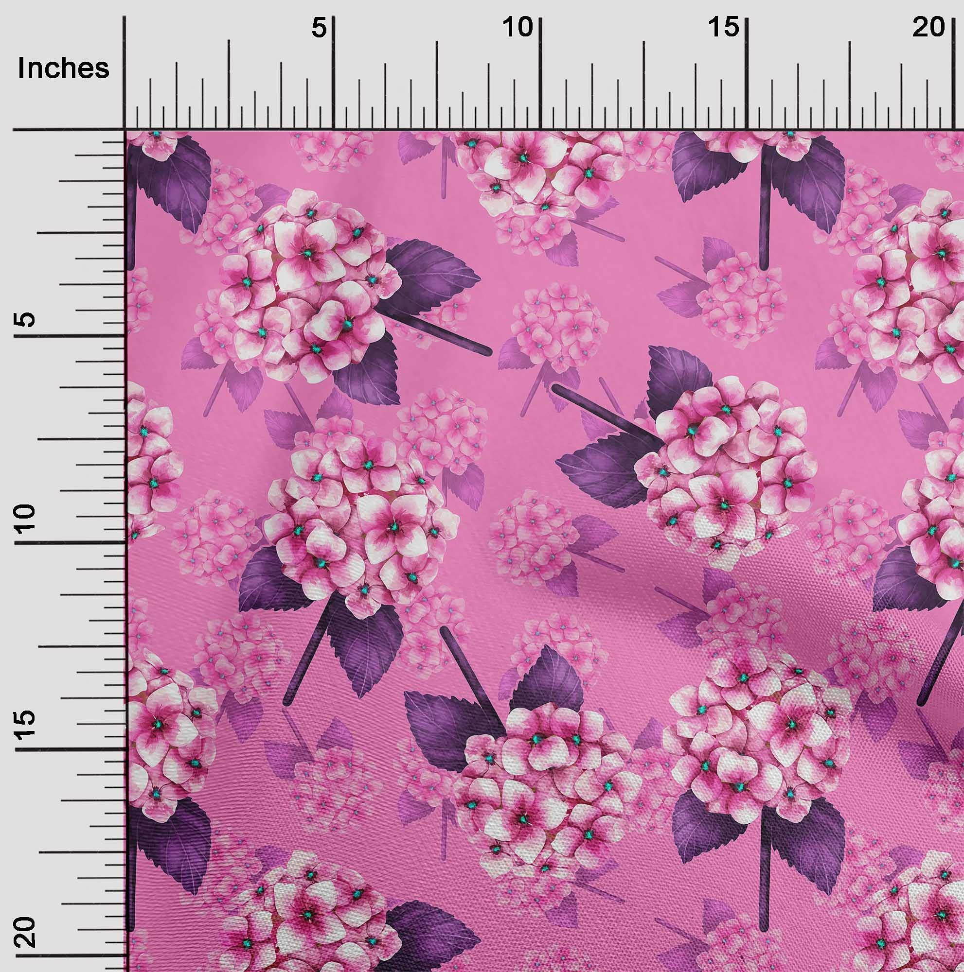 oneOone Cotton Poplin Pink Floral Print Fabric by The Yard - 42 Inch Wide (CYO) | Perfect for DIY Dresses, Skirts, Home Decor & Quilting