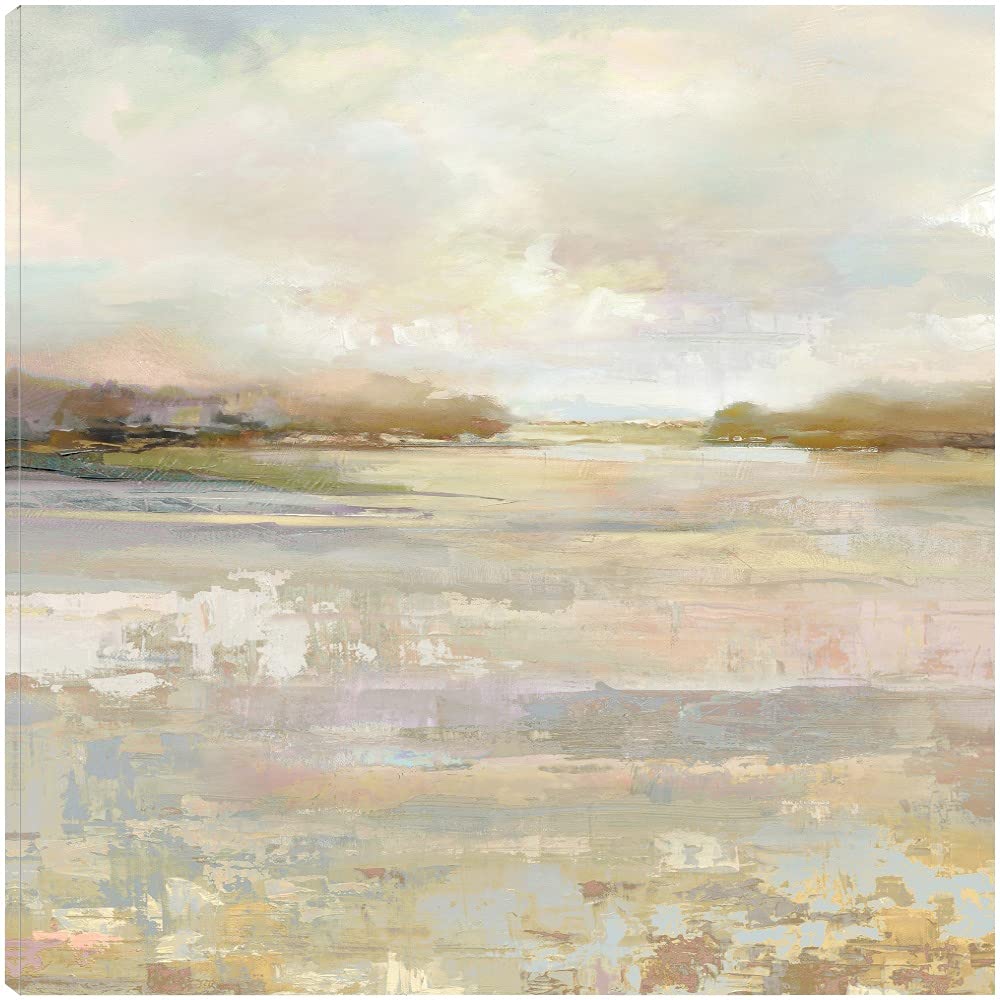 Paul Duncan Tranquil Terrain Fine Art Canvas Wall Decor - 48x48 Inches Ready to Hang - Perfect for Living Room, Bedroom, Office & More - Modern Abstract Landscape Painting for Home & Commercial Spaces
