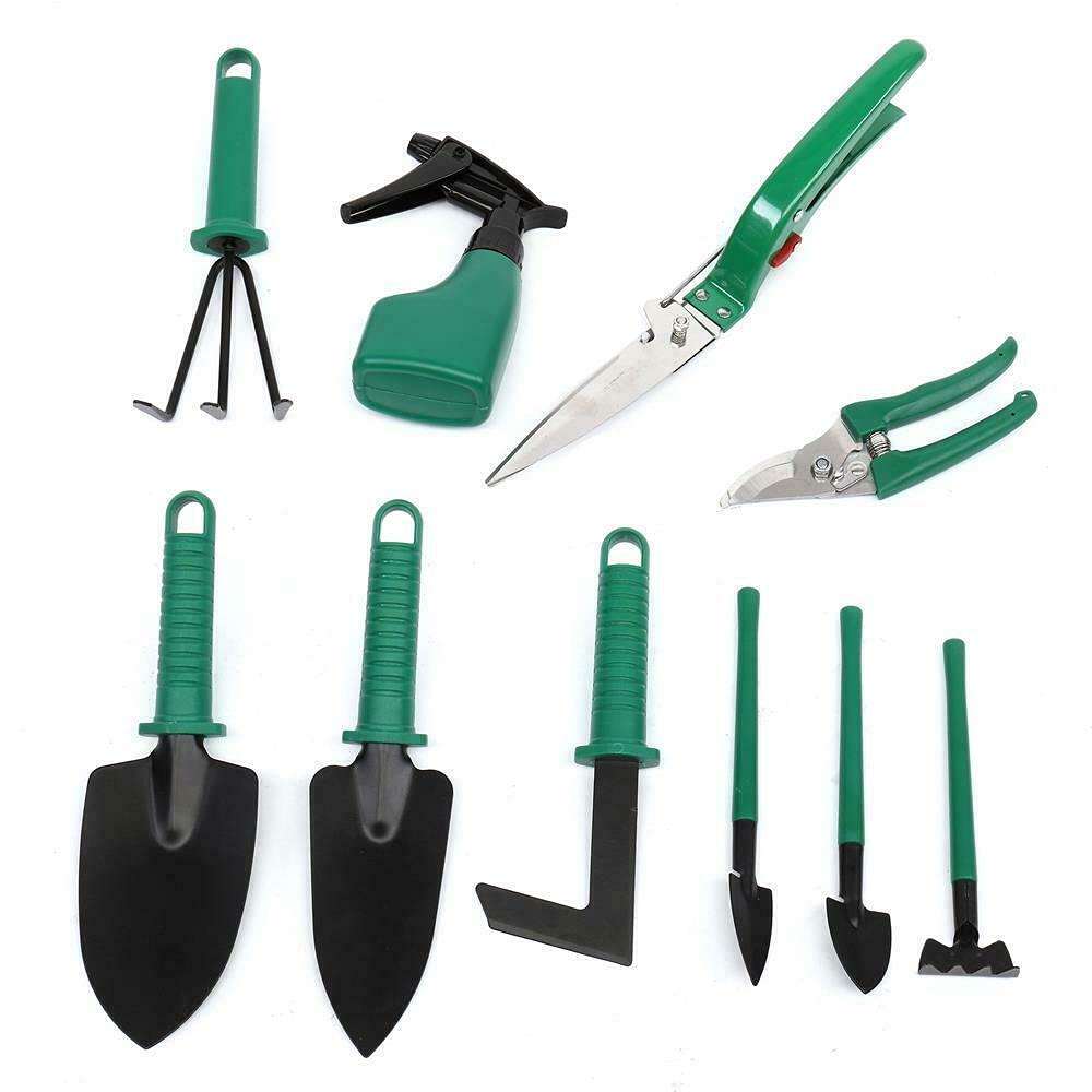 10-Piece Gardening Tool Set with Shovel, Rake, Pruner & Shears - Durable Hand Tools with Storage Case - Perfect for Planting, Weeding & Landscaping - Ideal Gardening Gift for Homeowners & Garden Enthusiasts