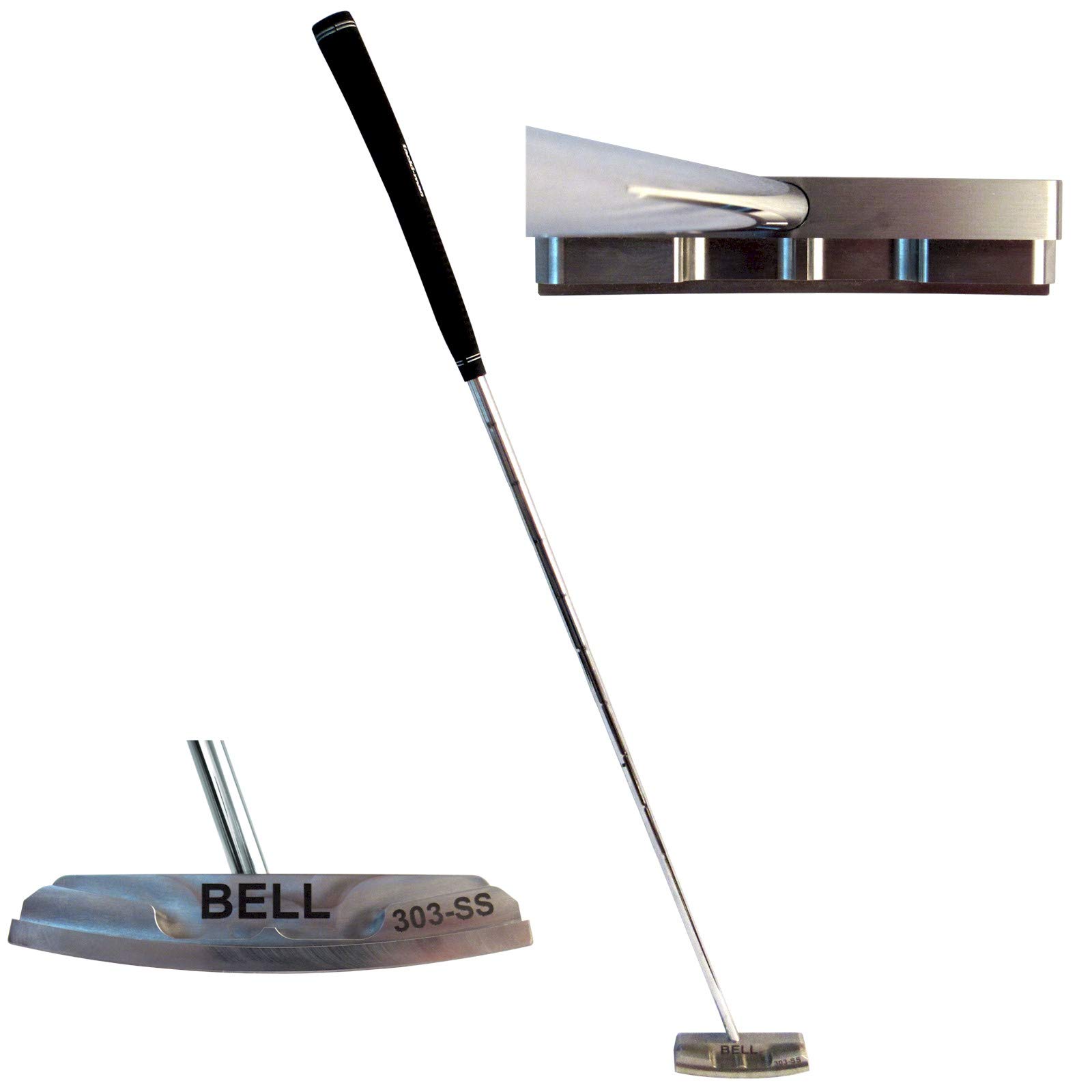 Premium Bell Putters Non-Offset Golf Putter 360g - Polish Chrome Finish Right-Handed (RH) with Tacki-Mac Tour Select Grip & 34