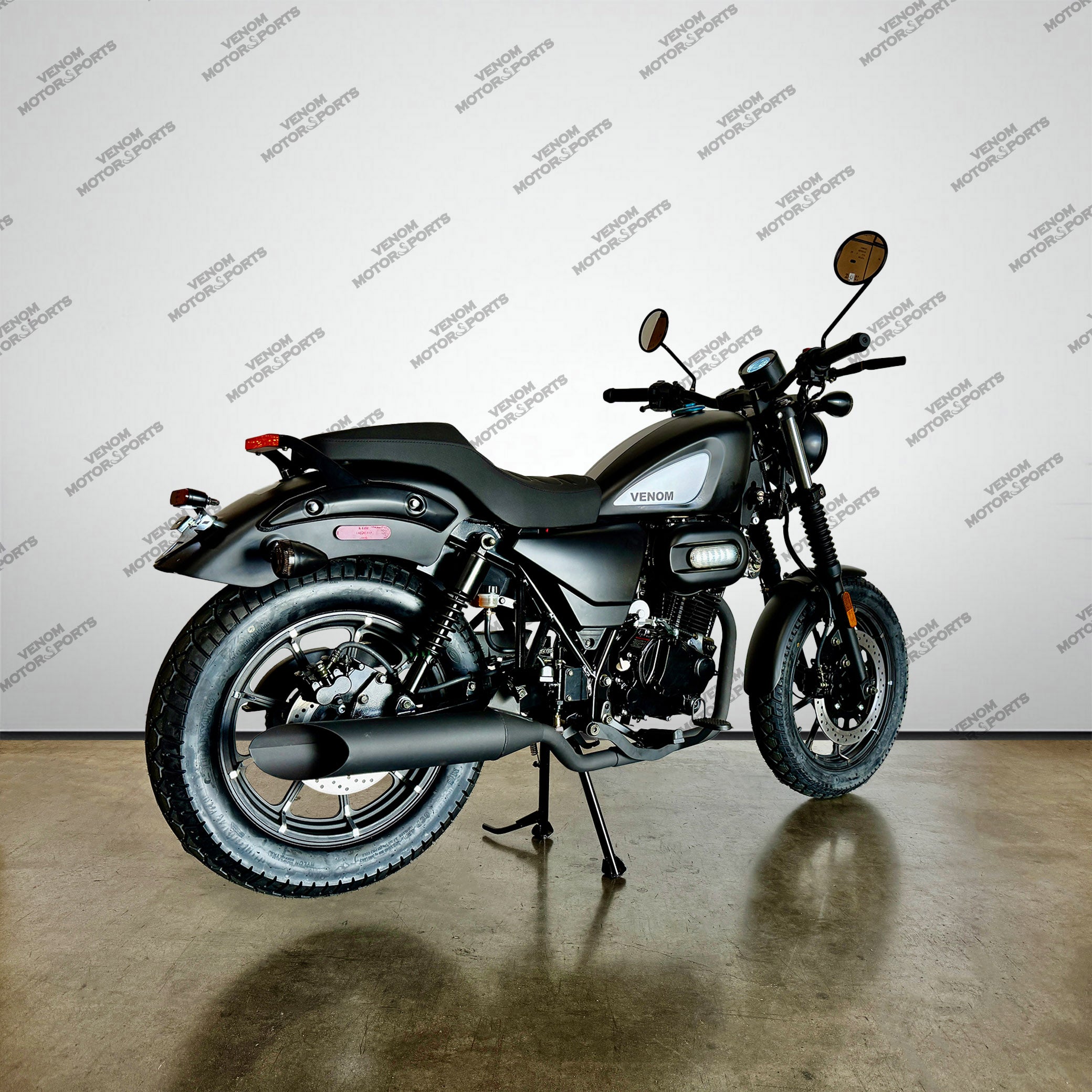 Venom Ghost 250cc Chopper Motorcycle - 5 Speed Manual Transmission for Cruising & Urban Commuting | Classic Style Bike for Men & Women