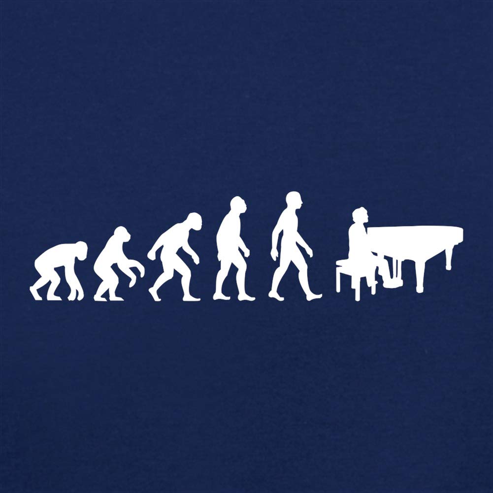 Evolution of Man Piano Graphic Unisex Crewneck Sweater - Soft Cotton Casual Pullover for Men & Women - Perfect for Music Lovers, Concerts & Cozy Winter Outfits