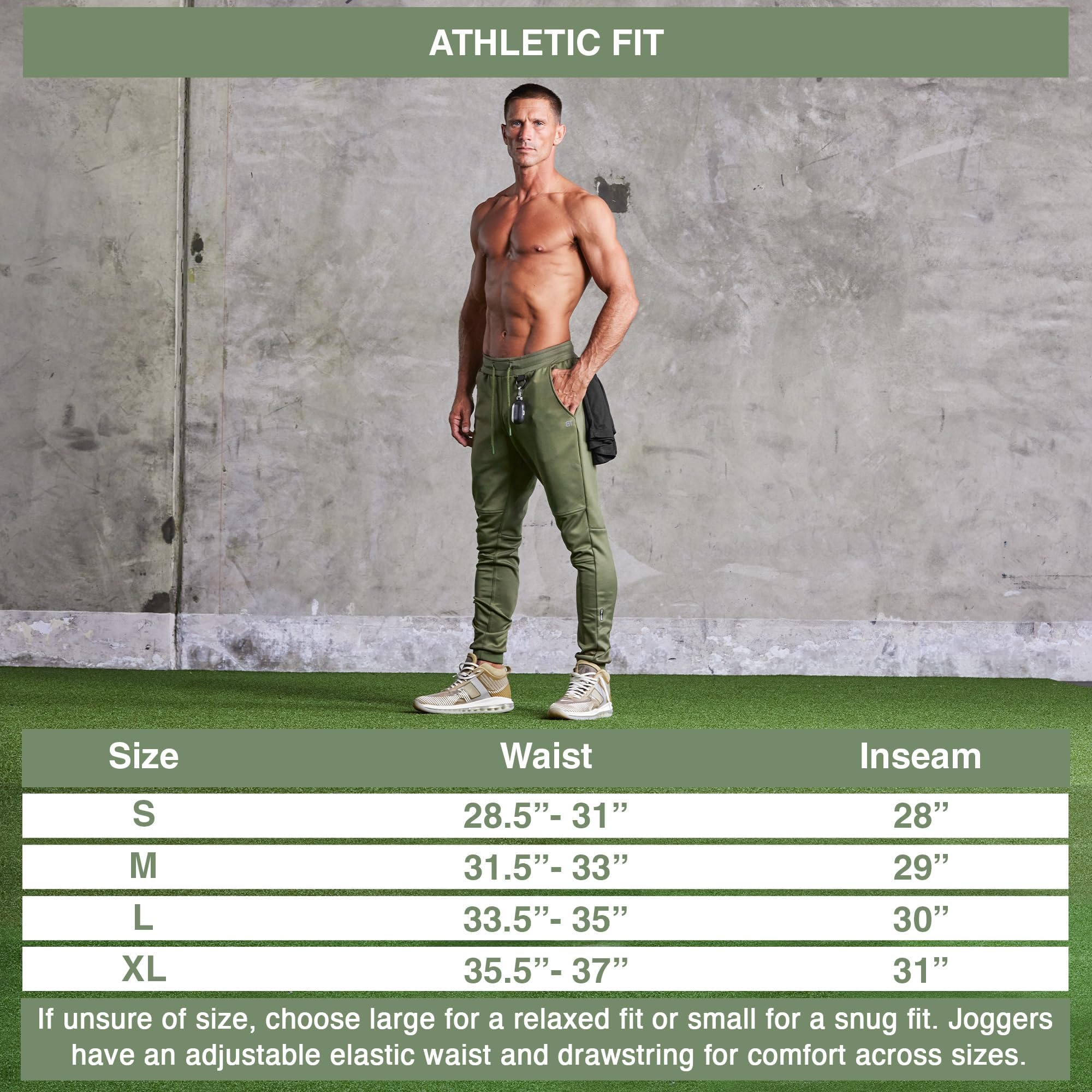 Born Tough Men's Slim Fitted Signature Jogger Pants - Comfortable Sweatpants for Gym, Running & Casual Wear | Moisture-Wicking Activewear