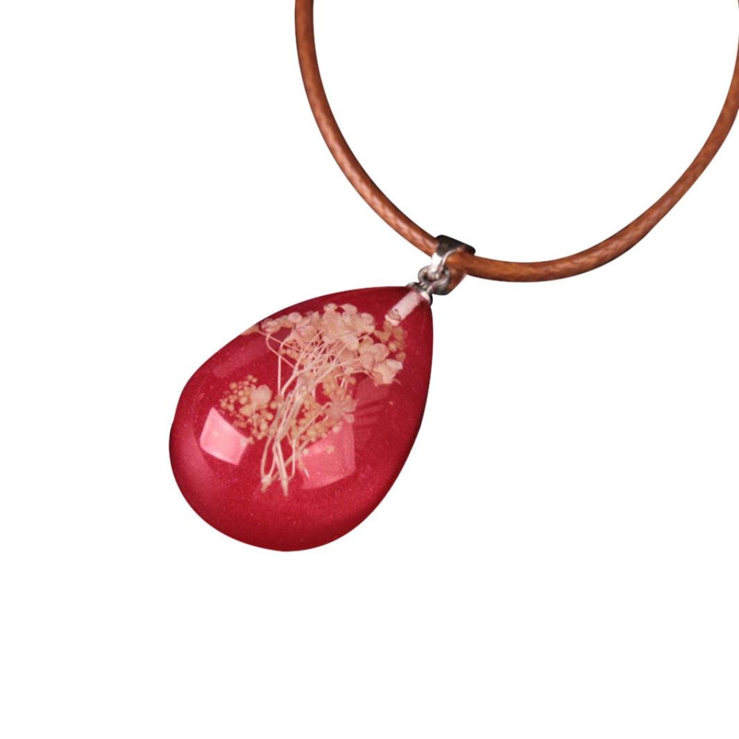 Becoler Floral Teardrop Pendant Necklace for Women - Elegant Gift for Date Night