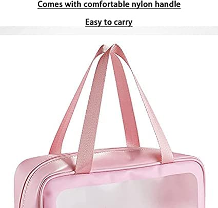 Waterproof PVC Travel Toiletry Bag for Women & Men - Eagle Enterprise Zippered Cosmetic Makeup Organizer - Perfect for Gym, Camping, Business Trips & Air Travel