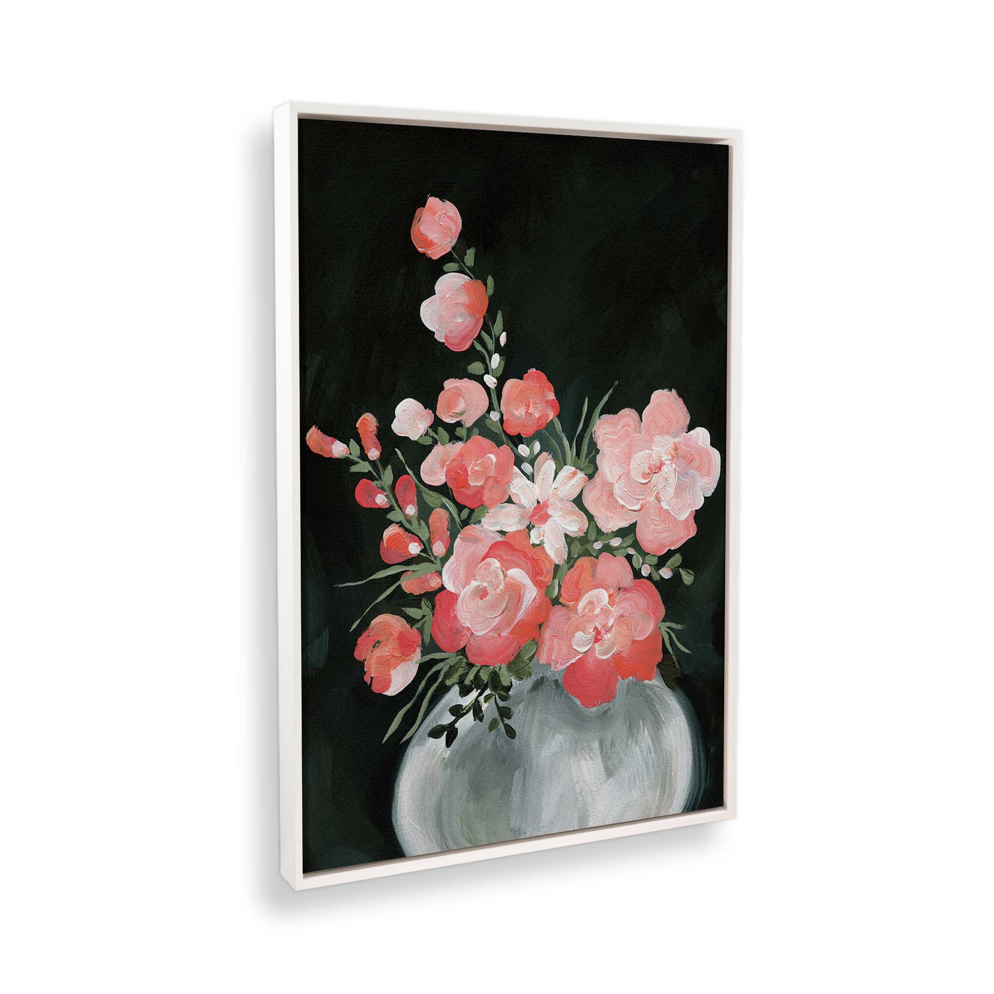 Beautiful Coral Blossoms Canvas Wall Art Print - Tropical Flower Painting for Home Decor, Living Room, Bedroom & Office