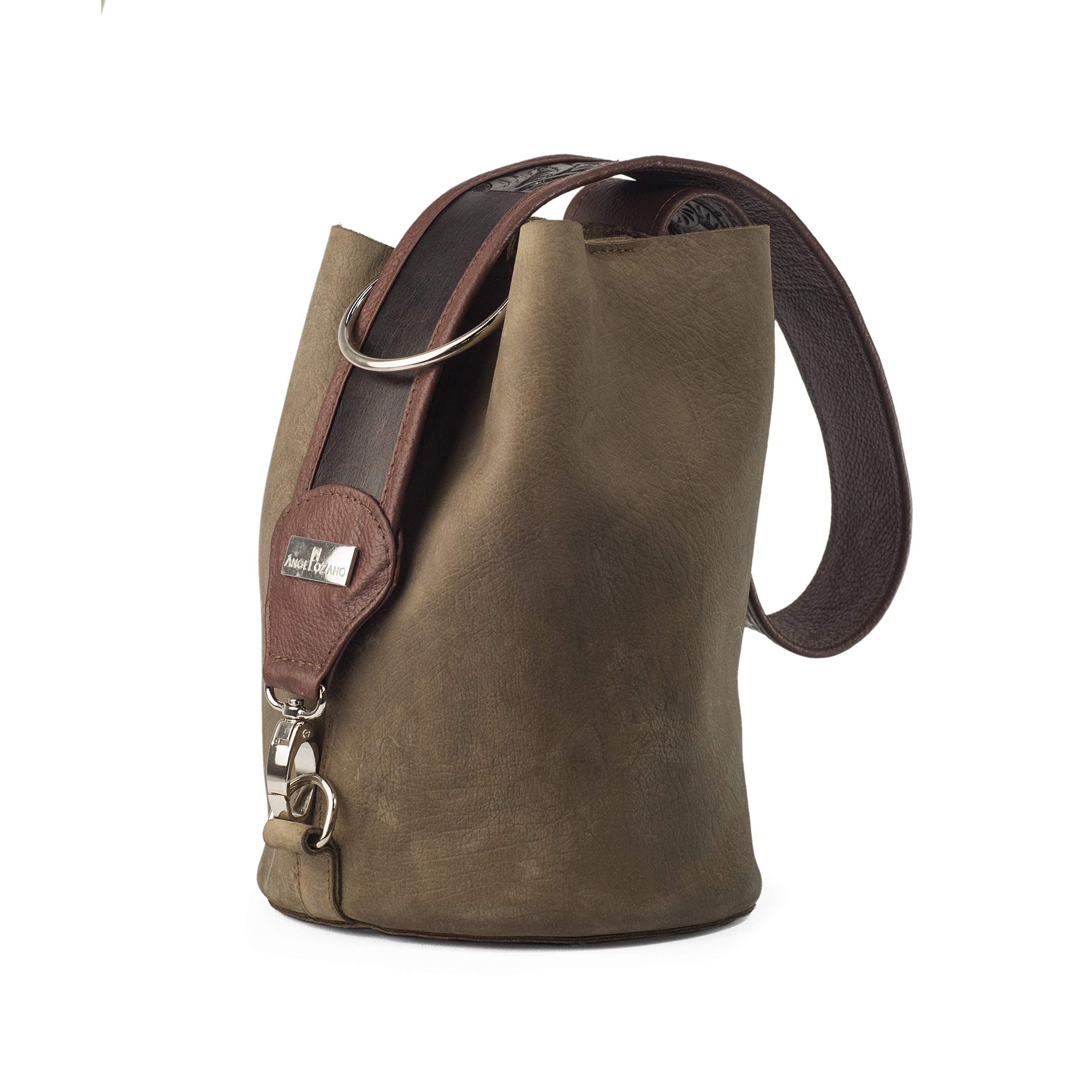 Genuine Cowhide Leather Tote Bag for Women - Handmade with Hand-Chiseled Handle - Dolores Model - Perfect for Work, Travel & Everyday Use