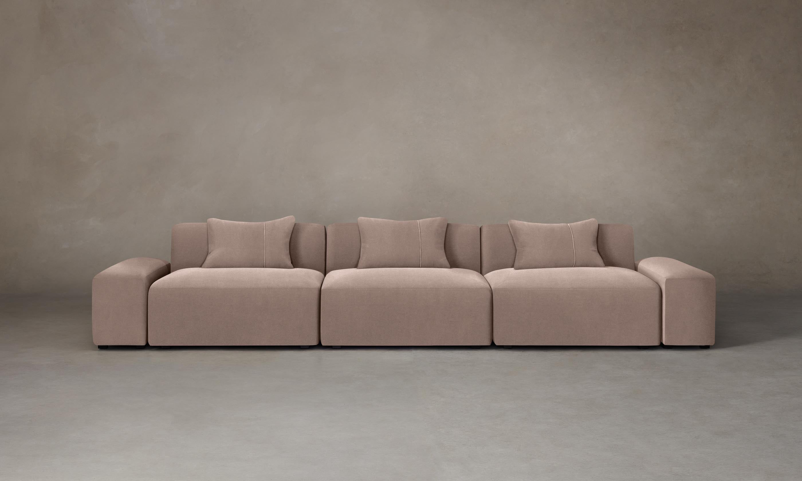 The Breuer Modular Sofa - Luxurious Mohair Peony Fabric, Modern Sectional Couch for Living Room, Lounge & Office - Comfortable & Stylish Home Decor