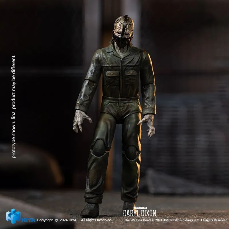 PRE ORDER - 1/18 Scale HIYA 4-Inch Action Figure: The Walking Dead Daryl Dixon Dark Eyes Walker Collectible - Perfect for Display, Gift Giving & The Walking Dead Fans Collection