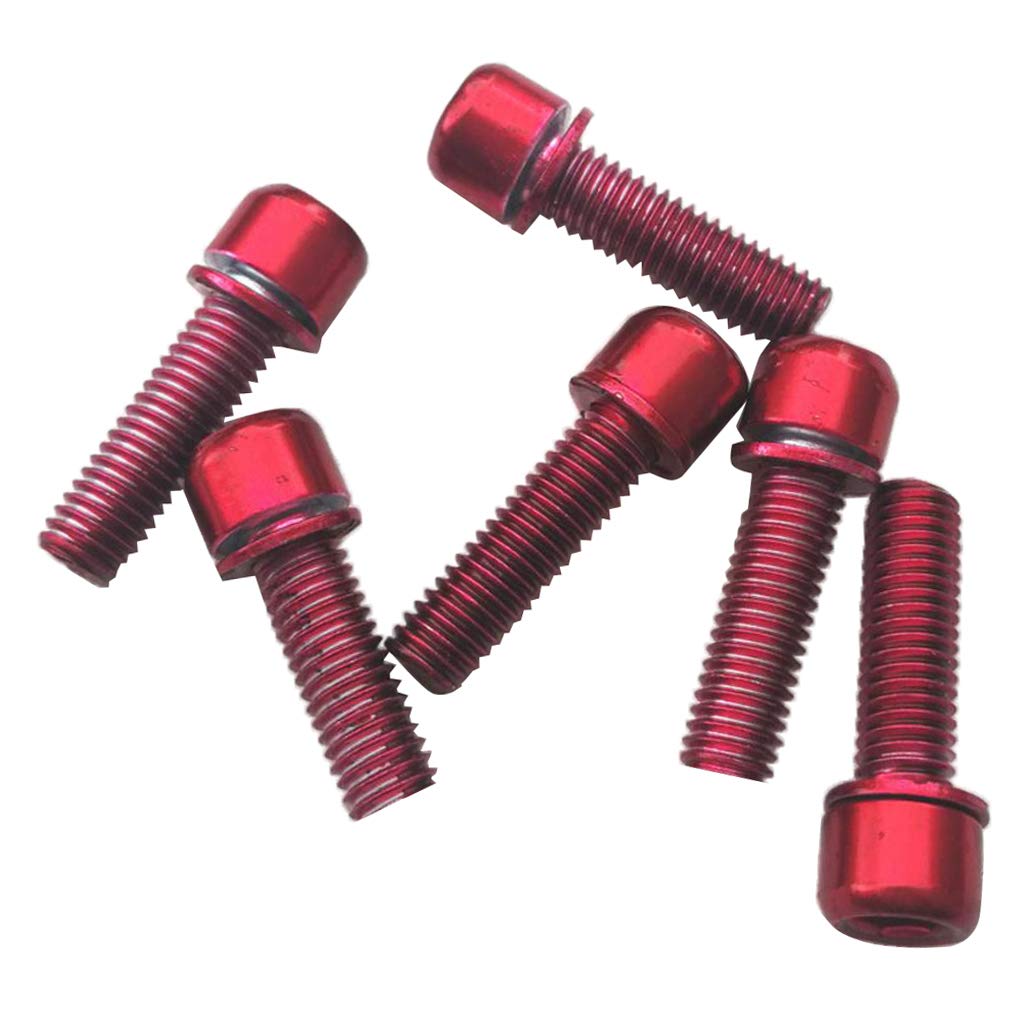 6pcs Hex Socket Screws Bolts for Disc Brake Caliper & Rear Rack - Perfect for Bicycle Repair and Maintenance