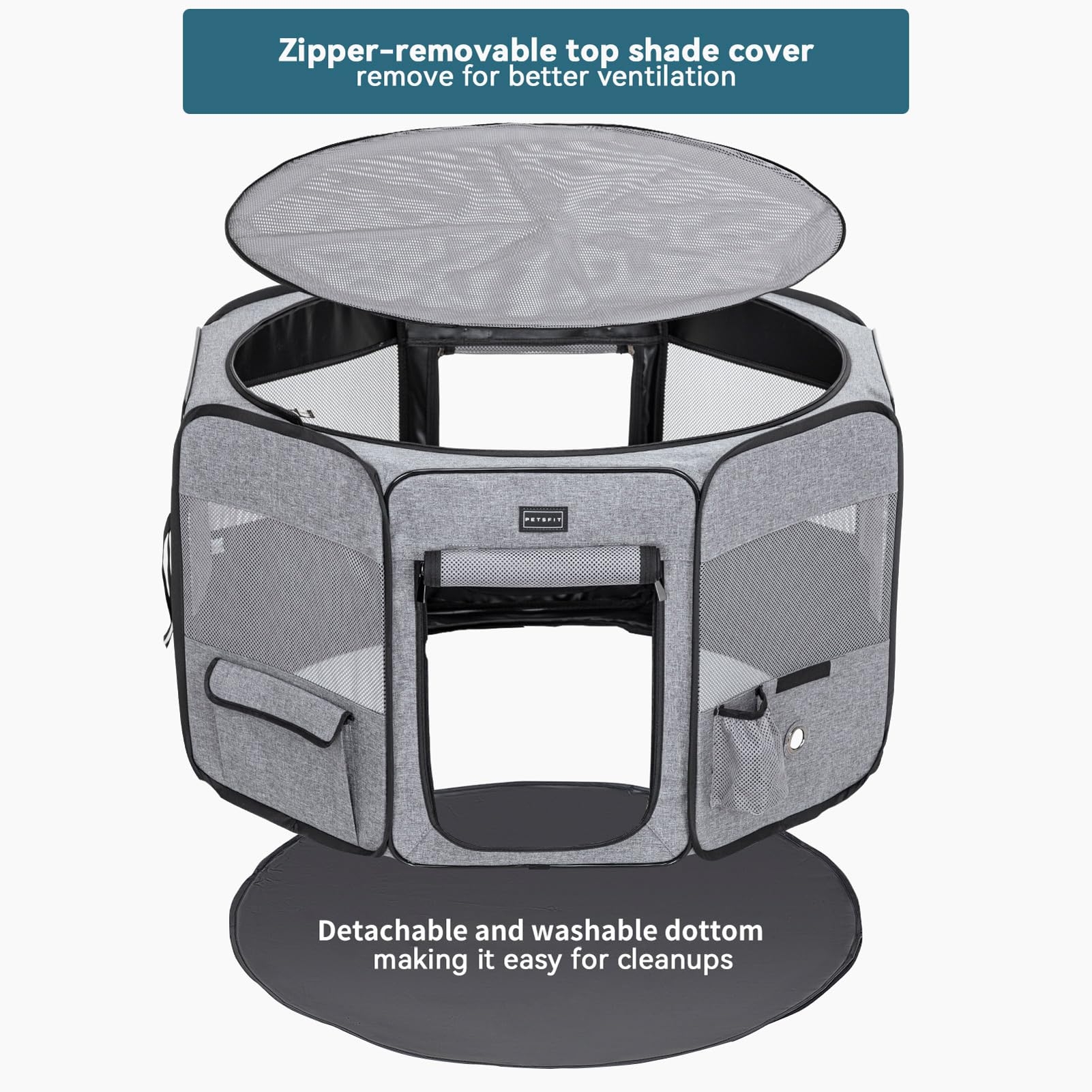 Petsfit Large Portable Dog Playpen for Dogs, Cats, Rabbits & Chicks - 45.5