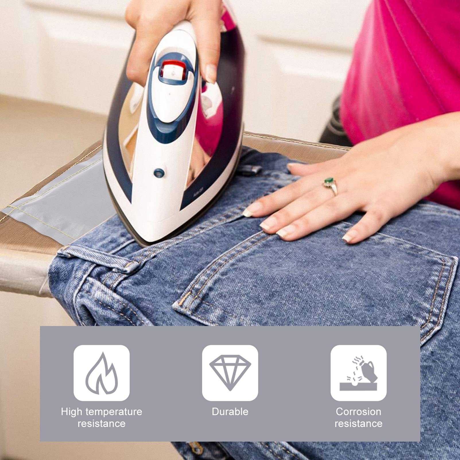 EXCEART 16x20 Heat Press Machine for Clothing & Quilting - Mini Ironing Tool with Reusable Press Mat - DIY T-Shirt Transfer & Fabric Ironing for Home Crafts & Small Business