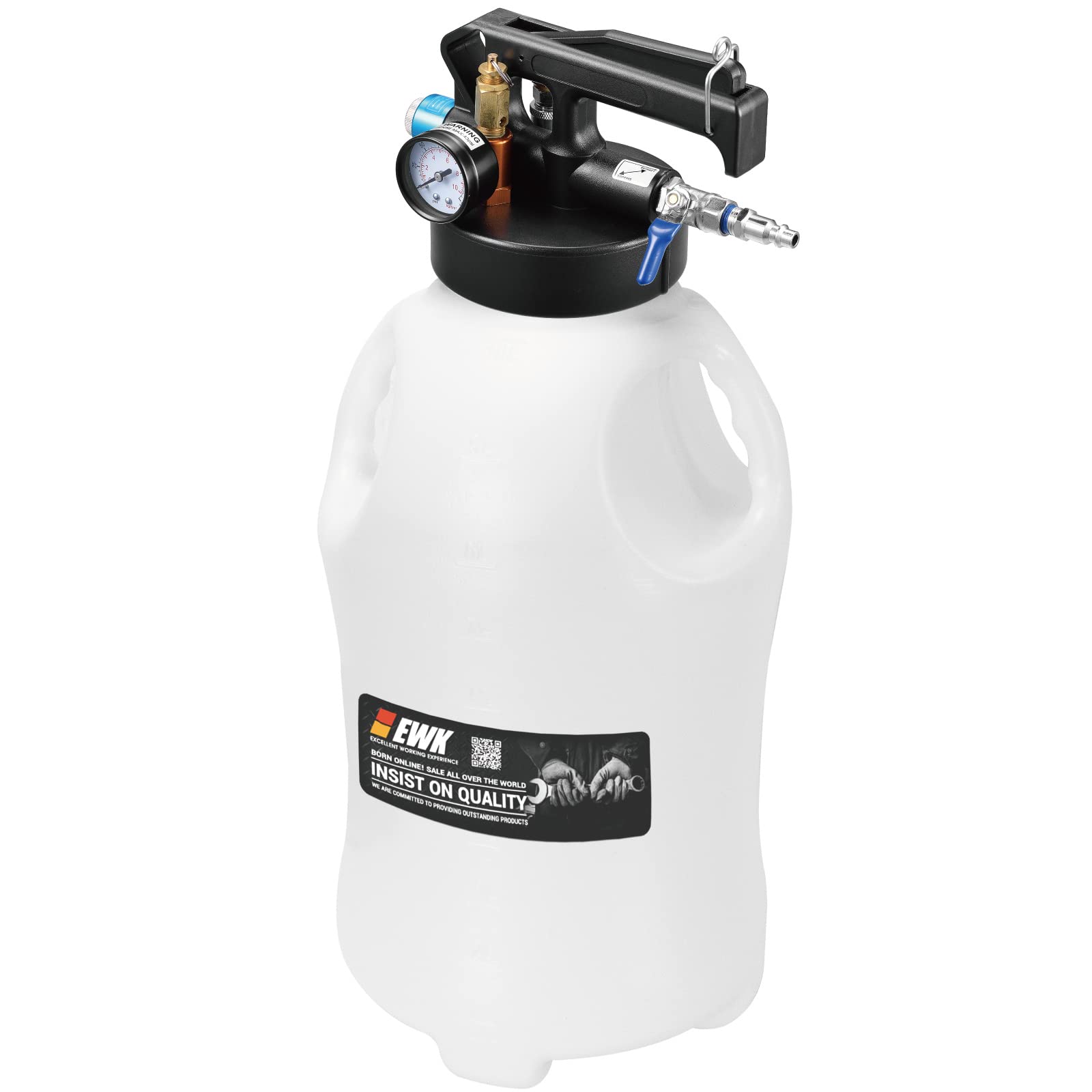 EWK Patented 10L Automatic Transmission Fluid Pump - ATF Extractor & Dispenser with 14 Adapters - Professional Fluid Changer for Car Maintenance & DIY Auto Repair