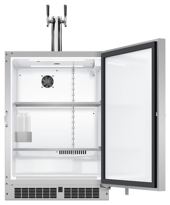 DCS 24 Outdoor Double Tap Beer Dispenser - Stainless Steel Kegerator for Home, Party & Backyard | Perfect for BBQs, Tailgating & Outdoor Events